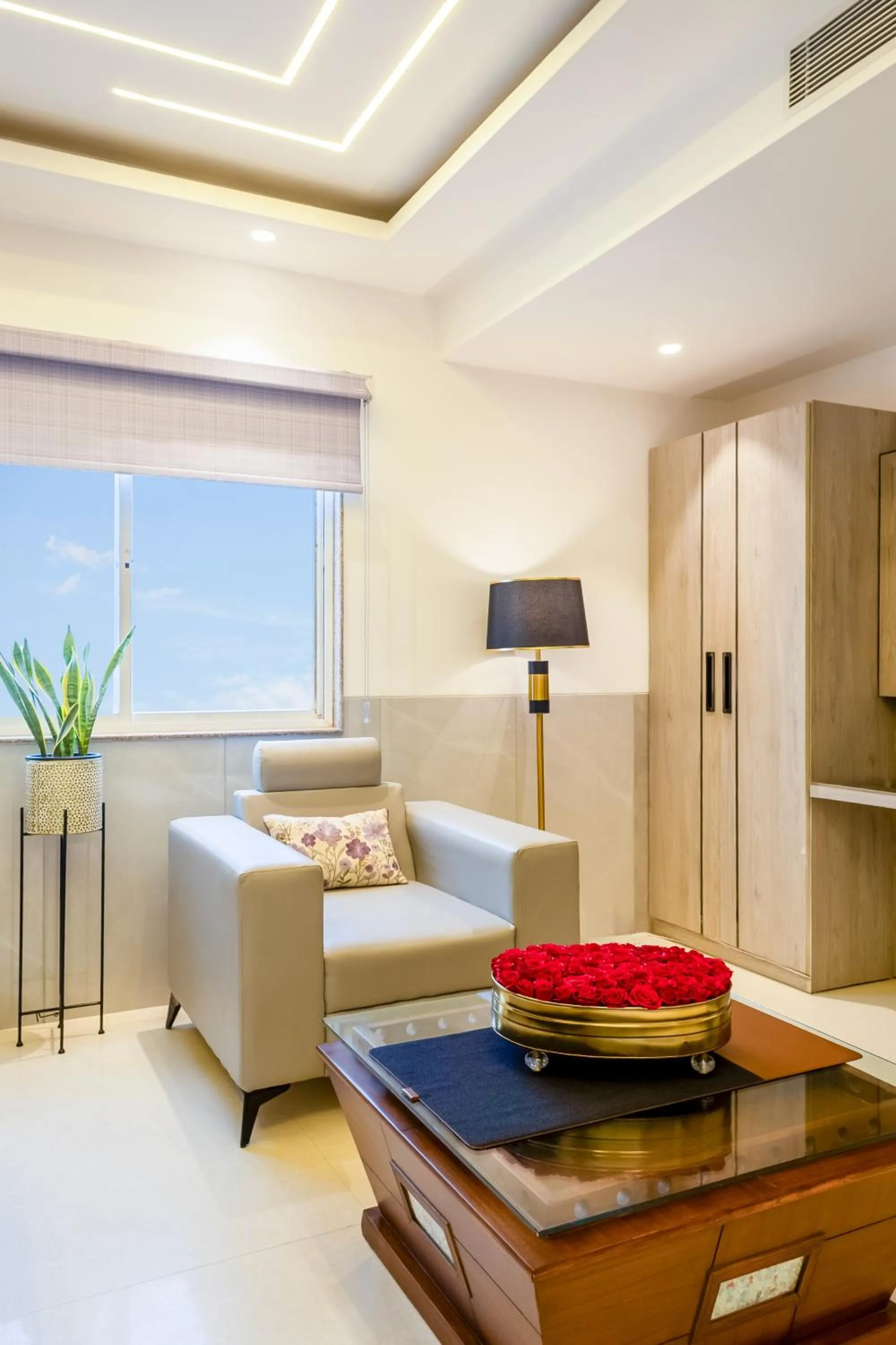 Seating area in Hotel Transit International- Aerocity Delhi Airport