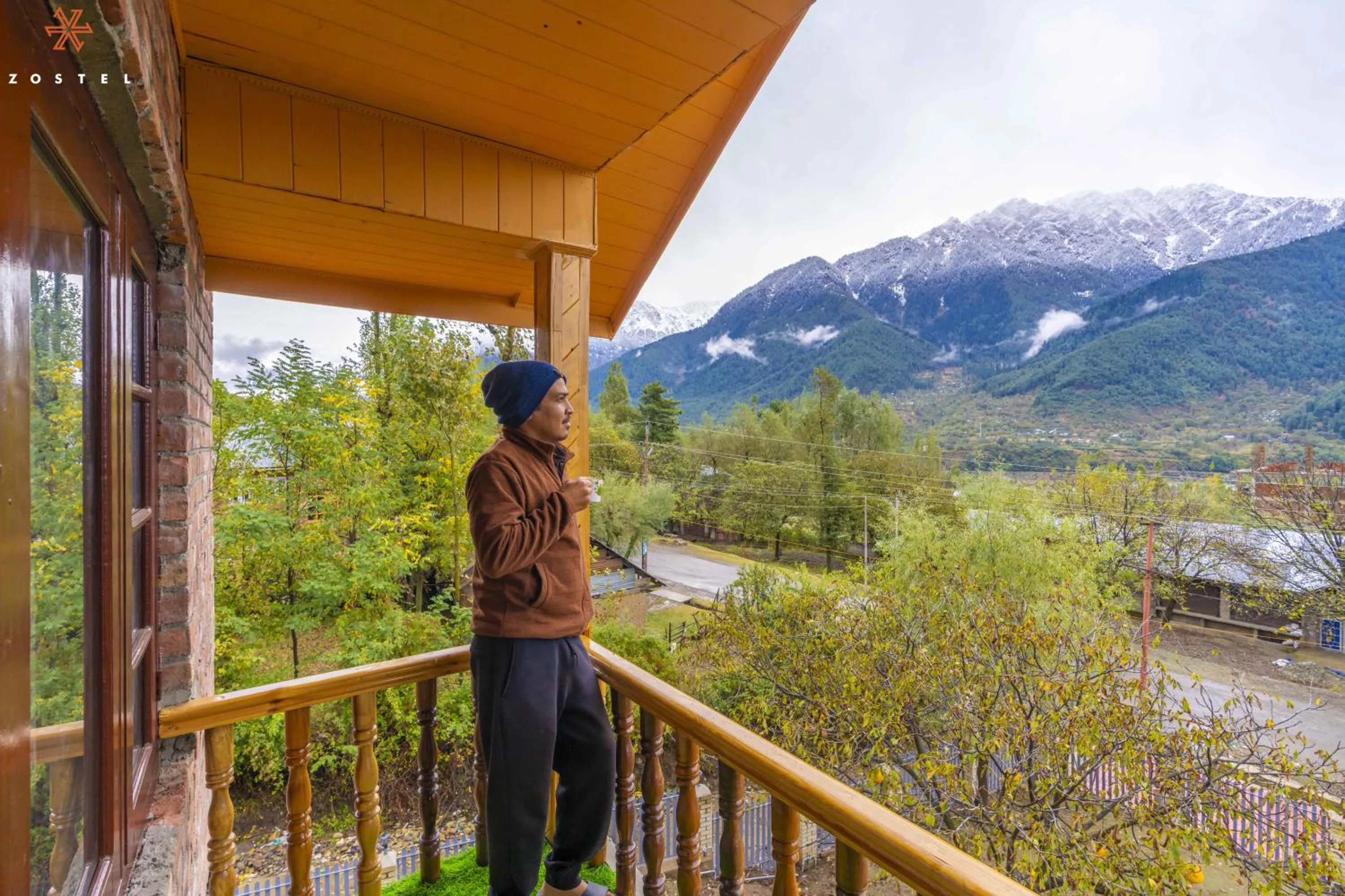 Balcony/Terrace in Zostel Pahalgam
