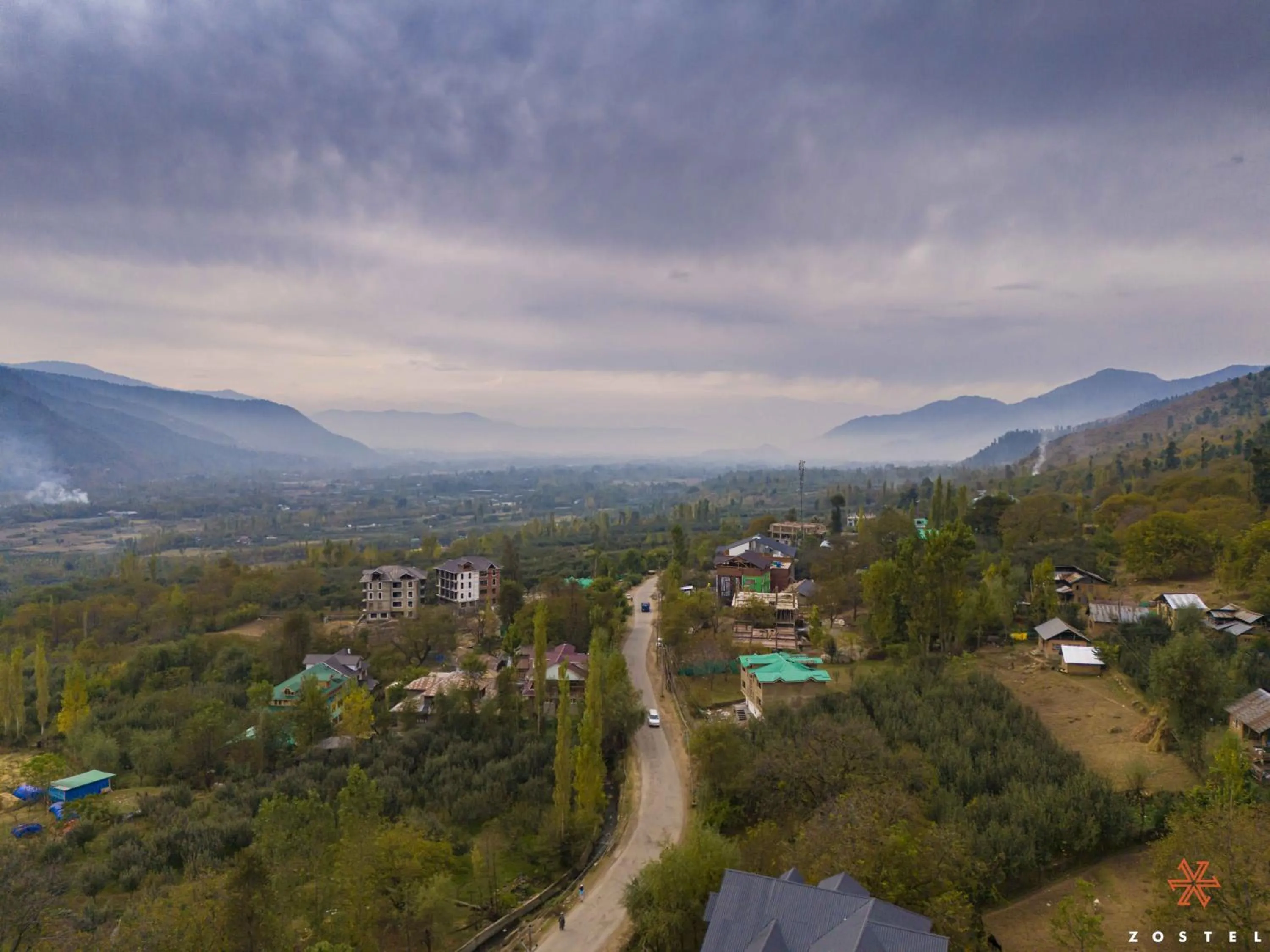Bird's eye view in Zostel Pahalgam