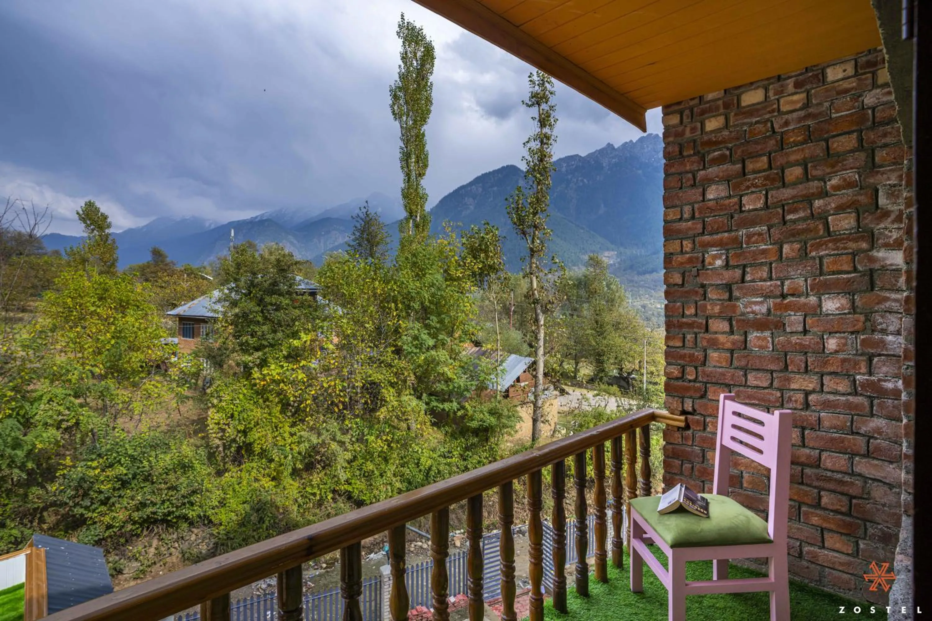 Balcony/Terrace in Zostel Pahalgam