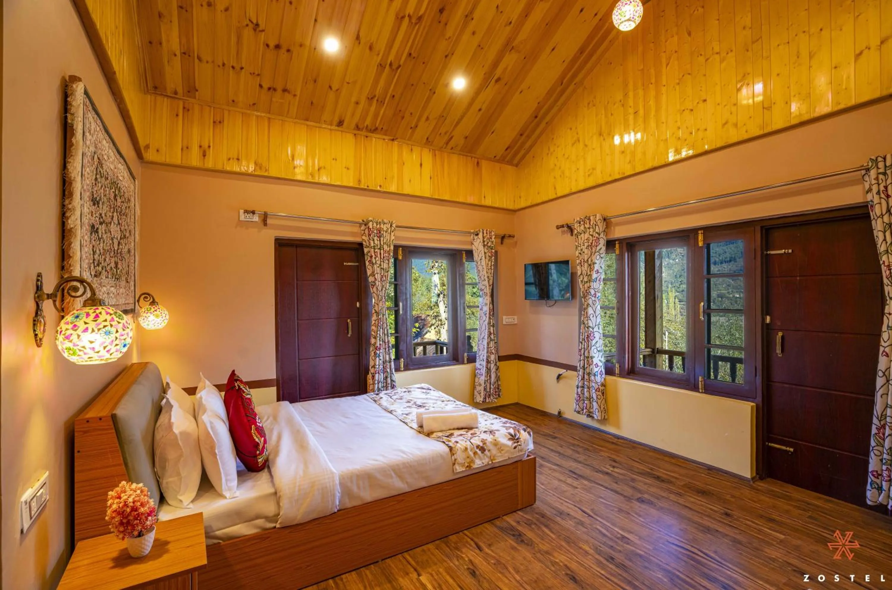 Bed in Zostel Pahalgam