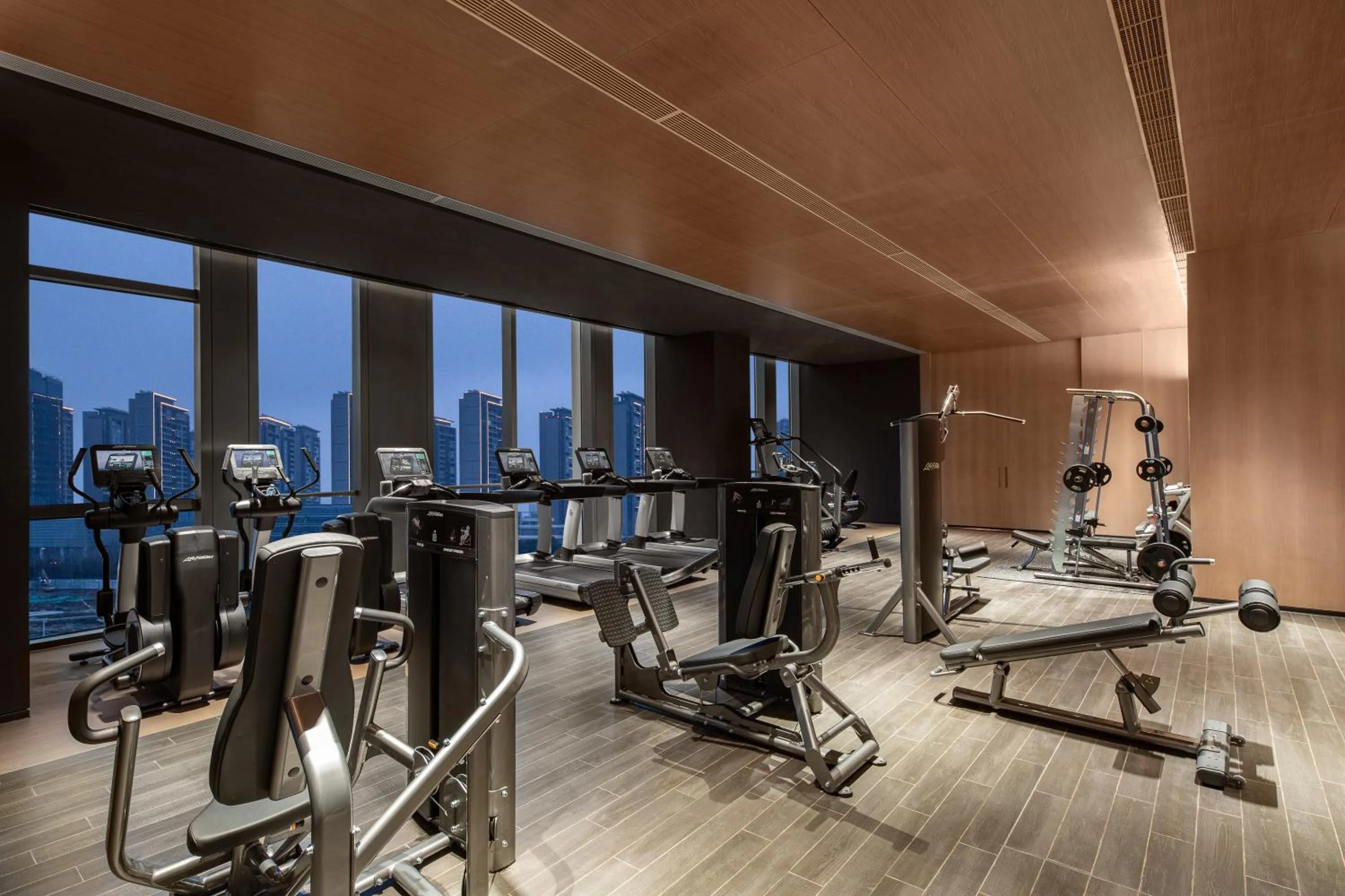 Fitness centre/facilities in InterContinental Wuxi Taihu New City by IHG