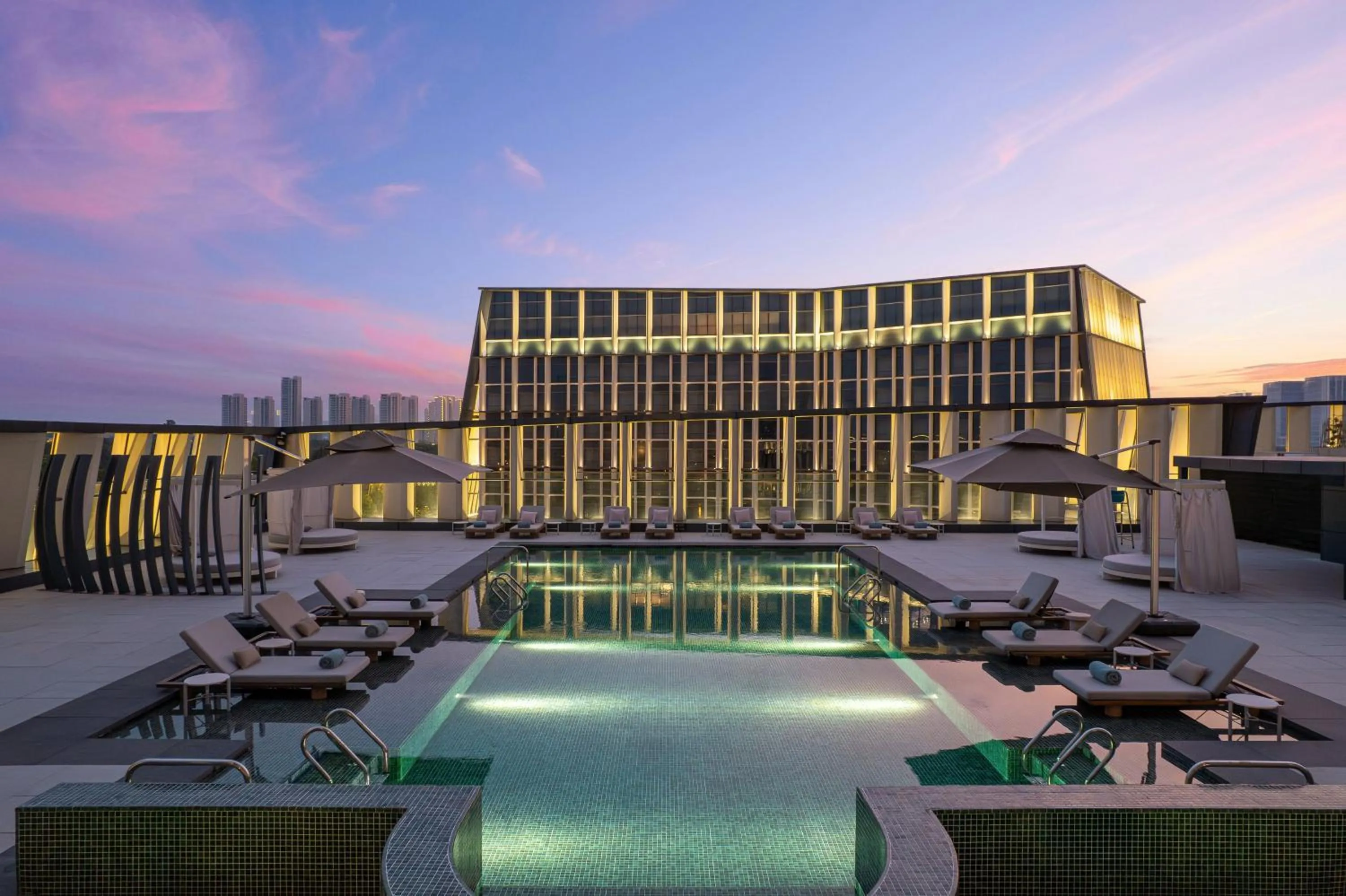 Swimming pool in InterContinental Wuxi Taihu New City by IHG
