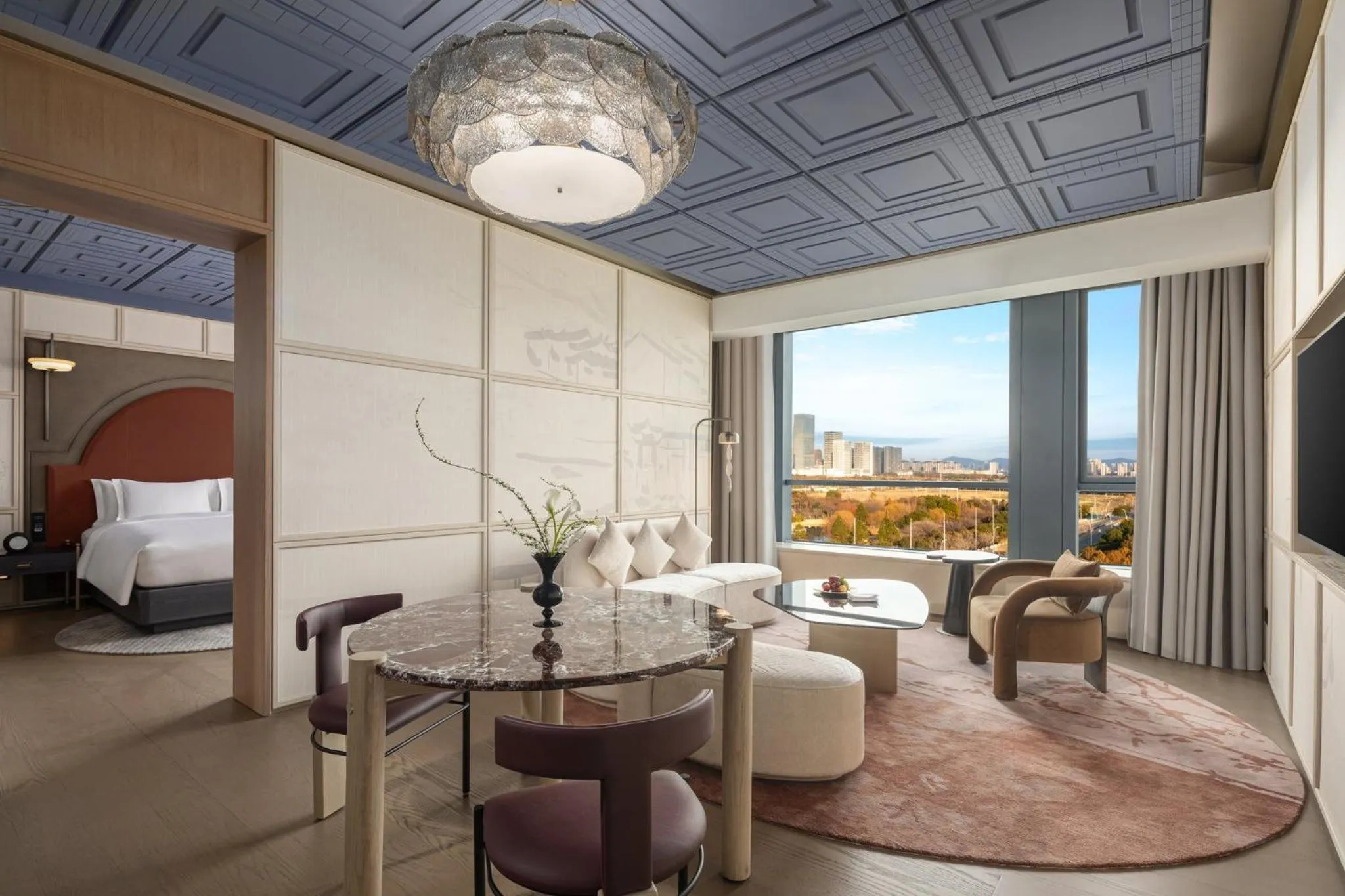 Photo of the whole room, Bed in Hotel Indigo Wuxi Taihu New City