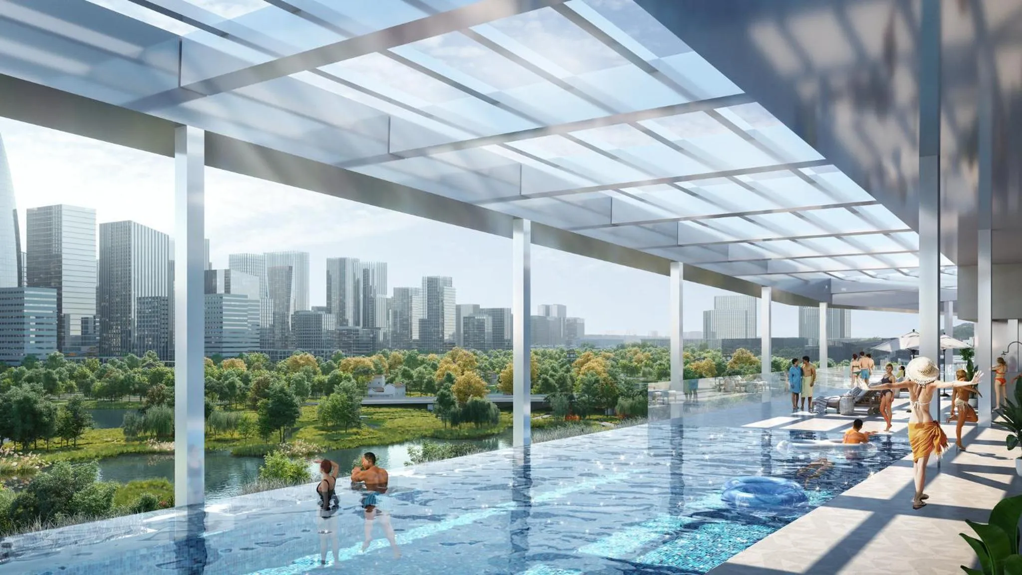 Swimming pool in Hotel Indigo Wuxi Taihu New City