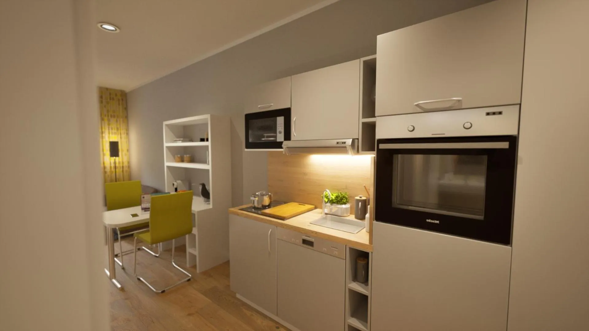 Kitchen or kitchenette in ADAPT APARTMENT HOTEL Wetzlar