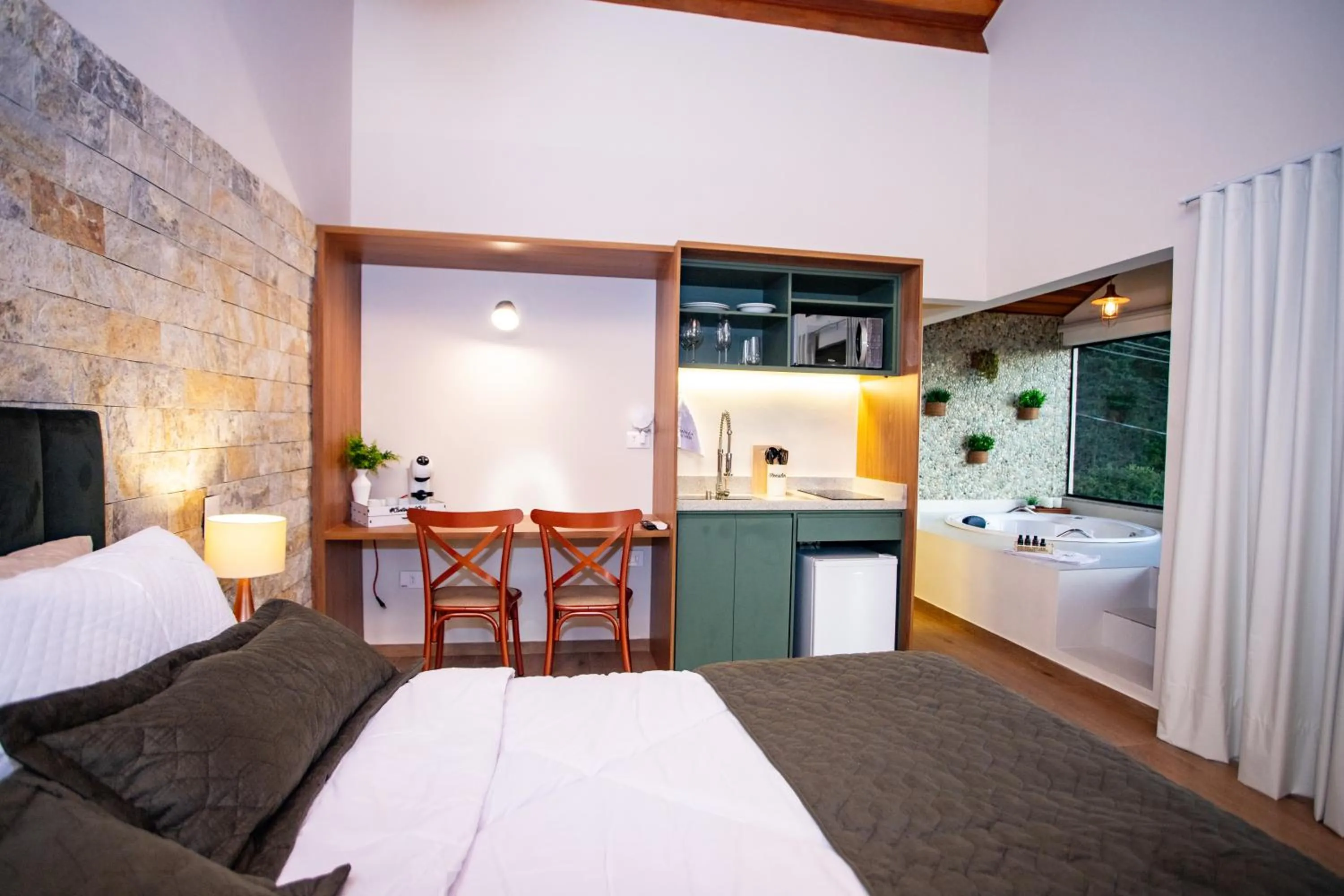 Bed in Chalés Quinta da Boa Vista