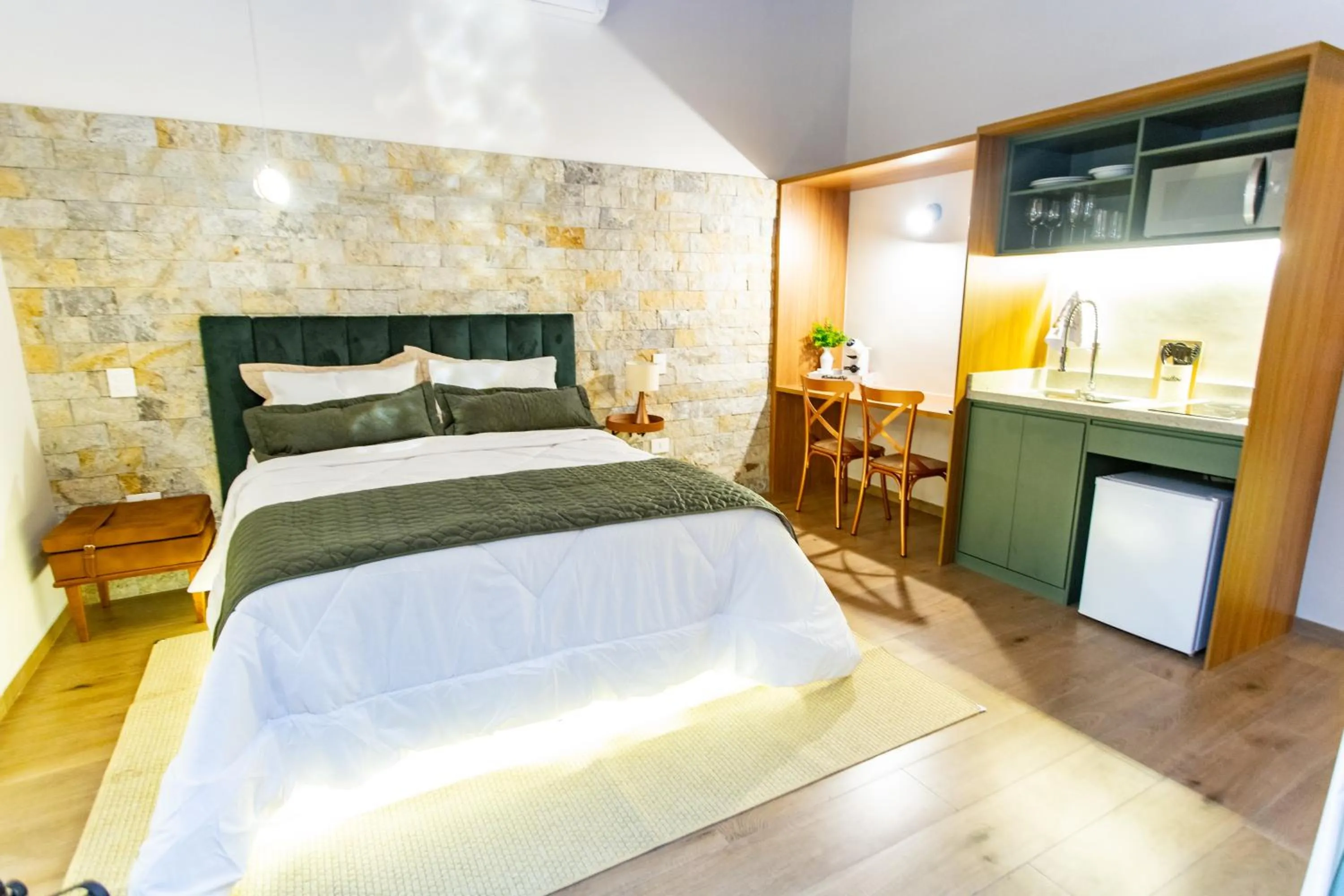 Bed in Chalés Quinta da Boa Vista