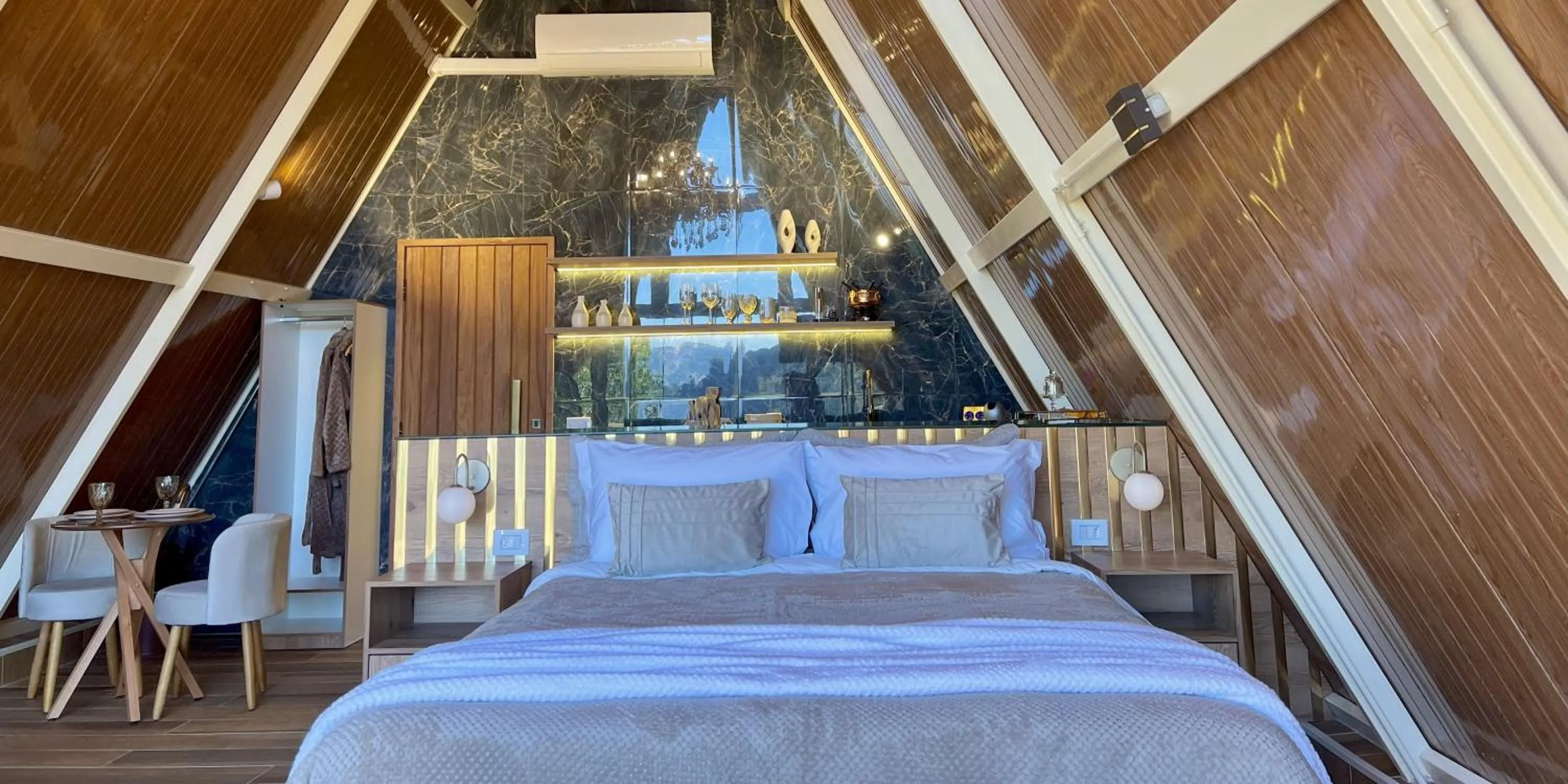 Bed in Chalés Quinta da Boa Vista