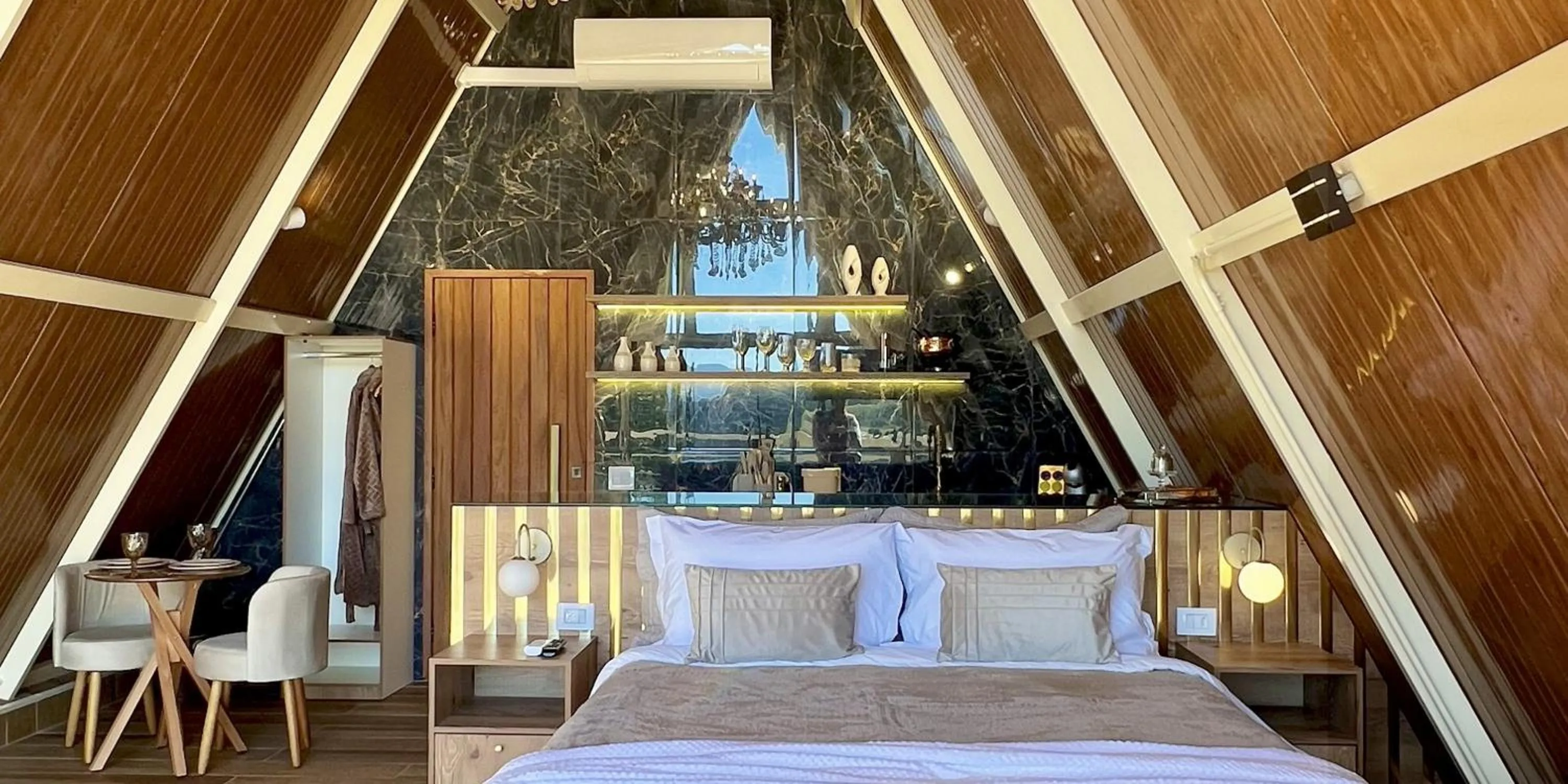 Bed in Chalés Quinta da Boa Vista