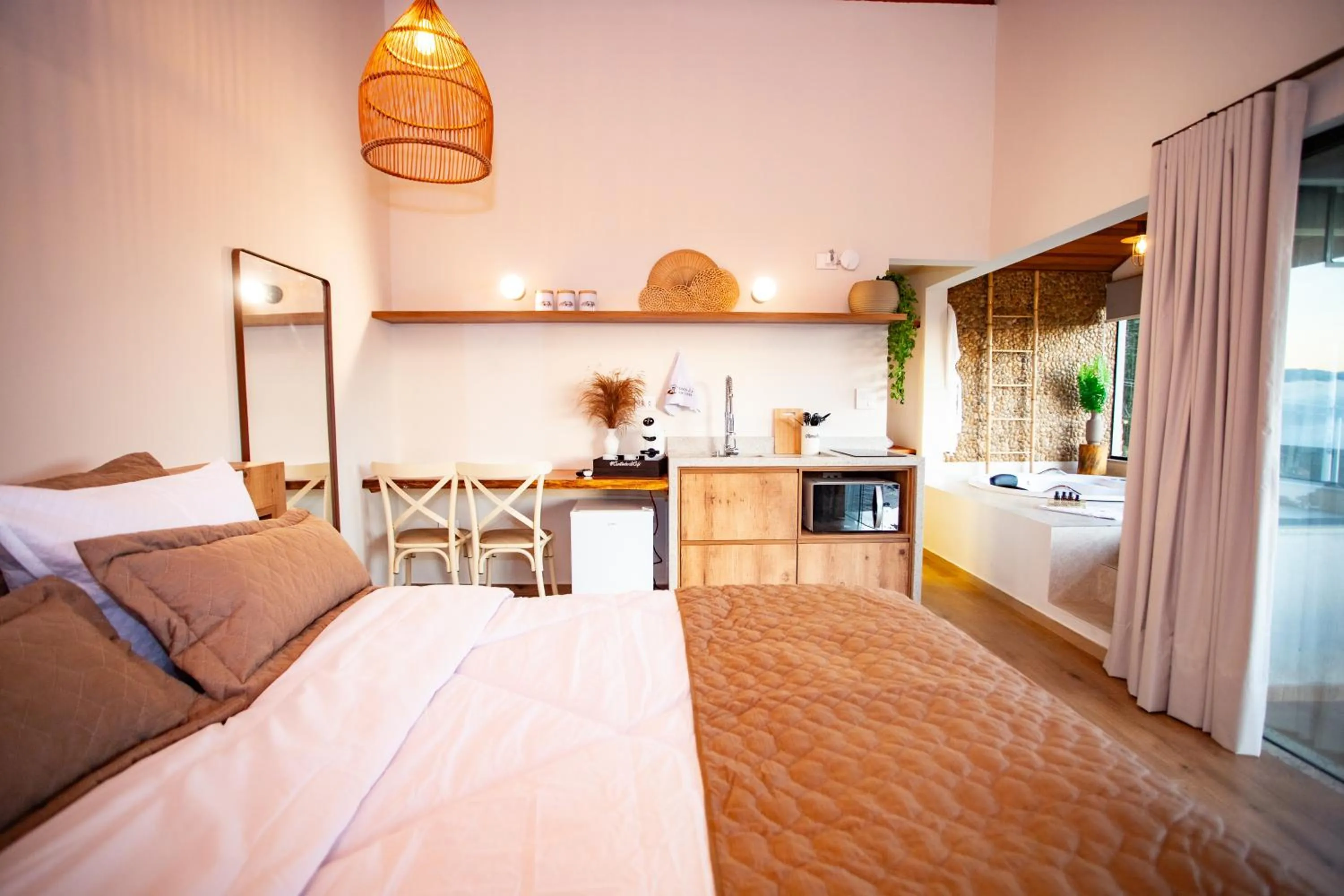 Bed in Chalés Quinta da Boa Vista