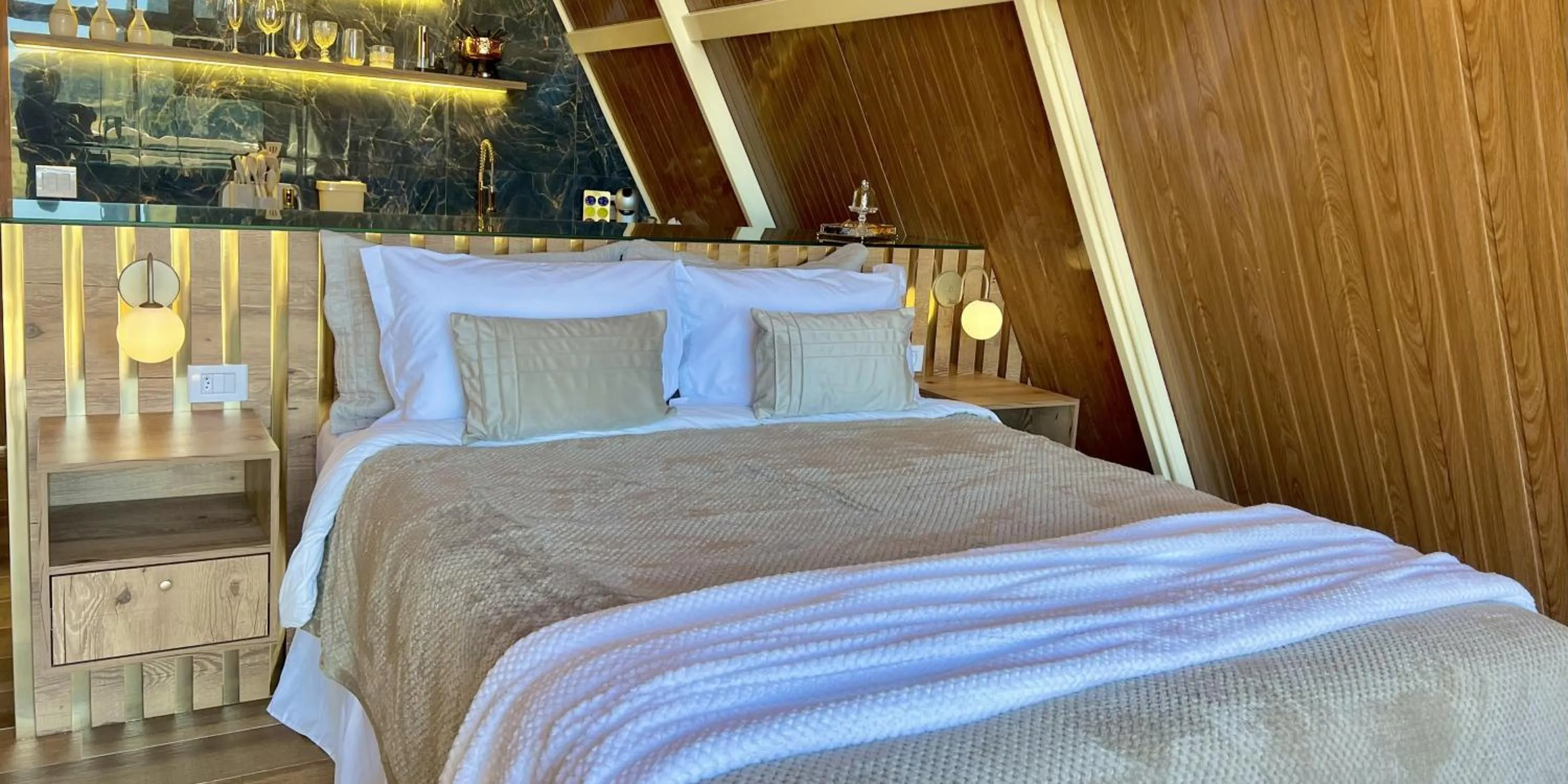 Bed in Chalés Quinta da Boa Vista