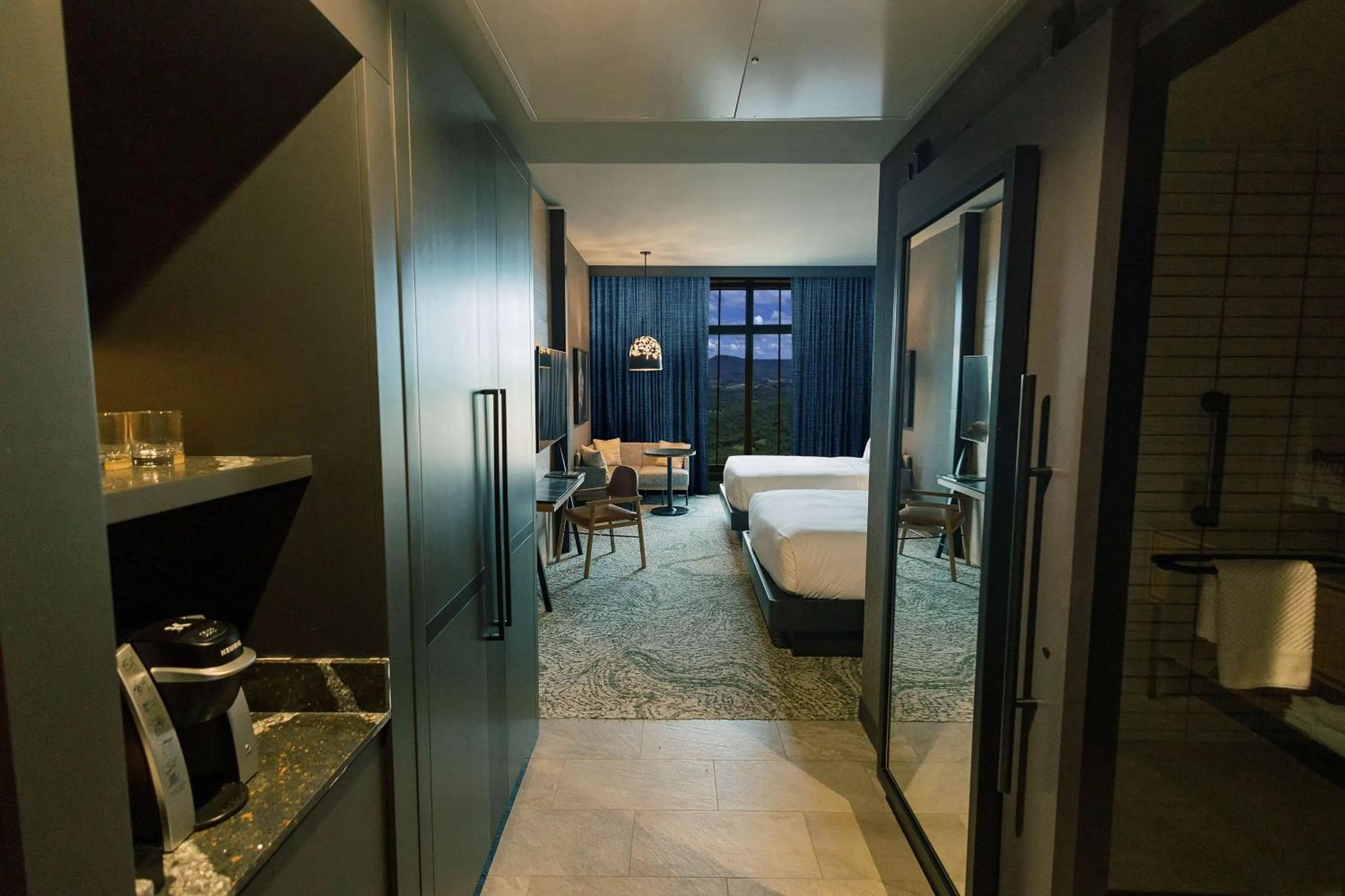 Bedroom, Bed in Cloudland at McLemore Resort Lookout Mountain, Curio by Hilton