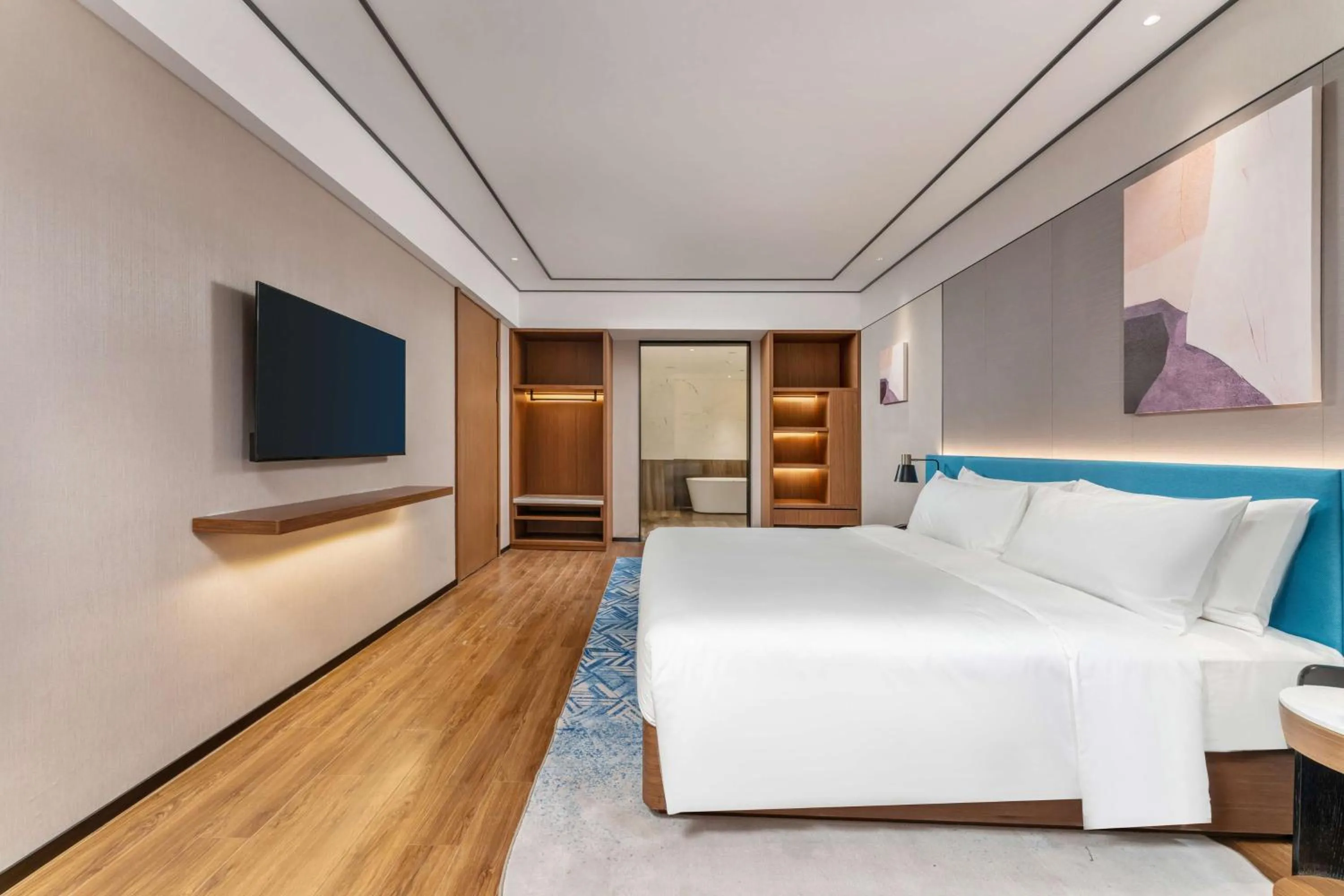 Bed in Hilton Garden Inn Huzhou High-Speed Railway Station