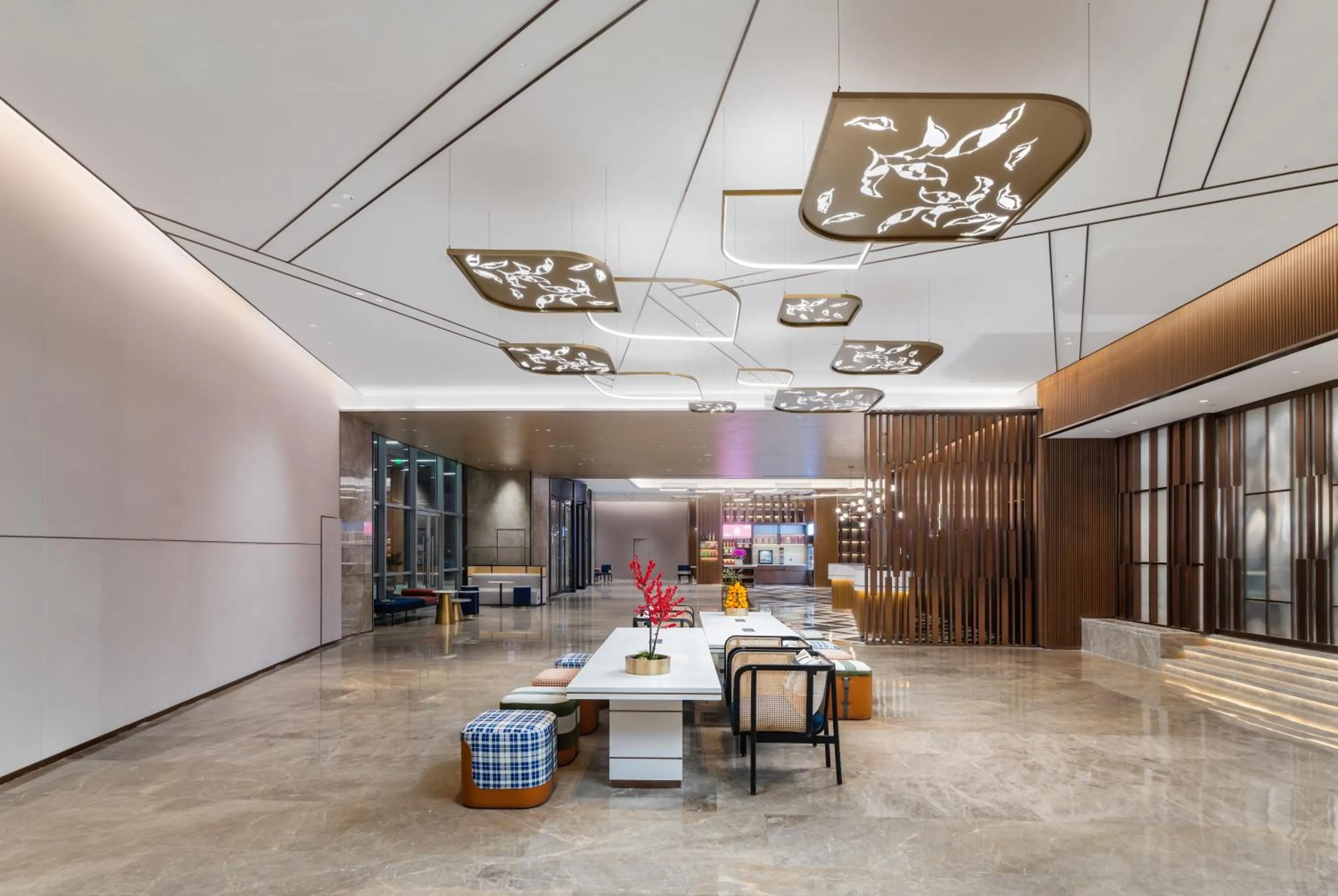 Seating area in Hilton Garden Inn Huzhou High-Speed Railway Station