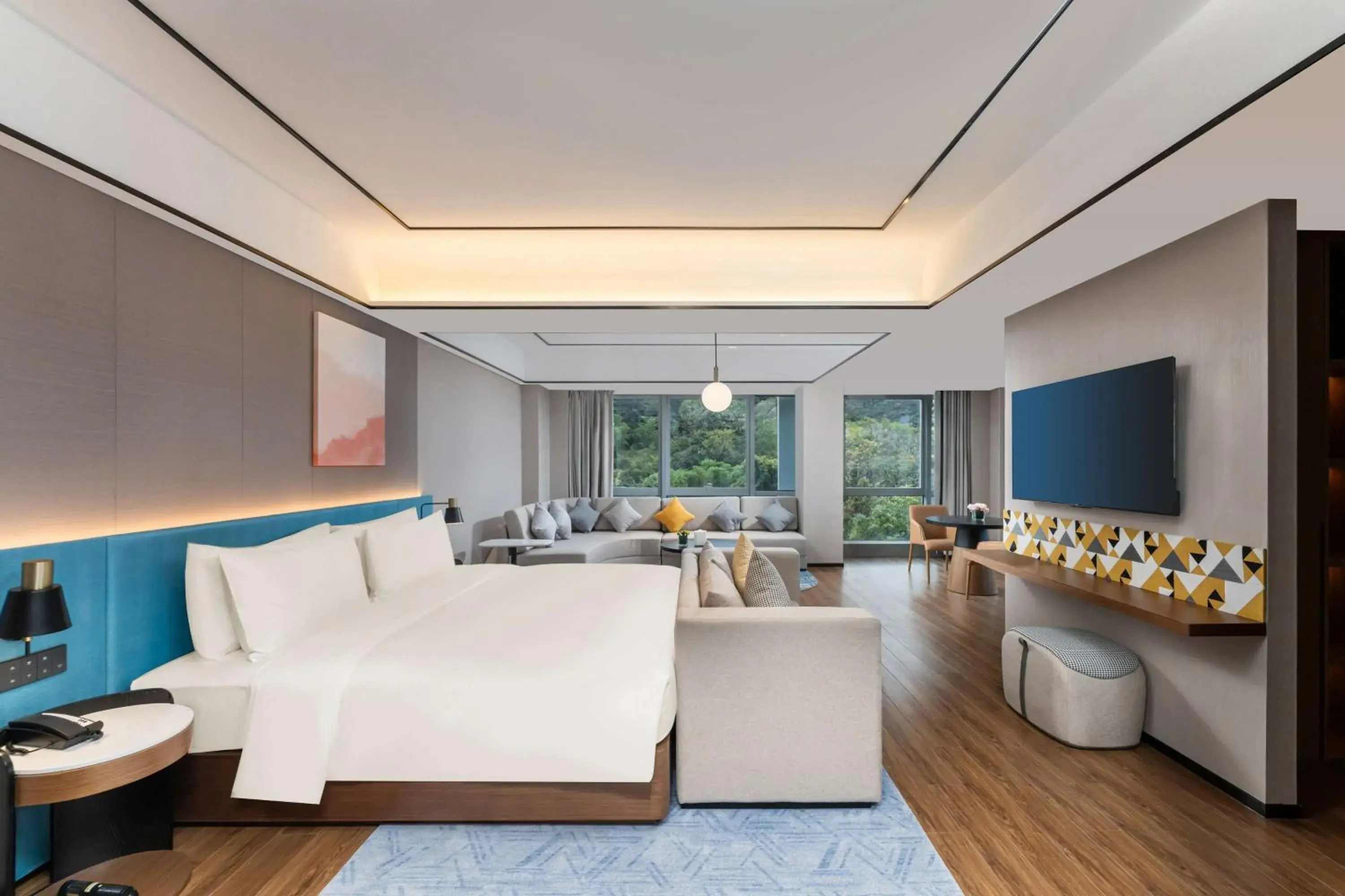 Deluxe King Room in Hilton Garden Inn Huzhou High-Speed Railway Station Deluxe King Room in Hilton Garden Inn Huzhou High-Speed Railway Station