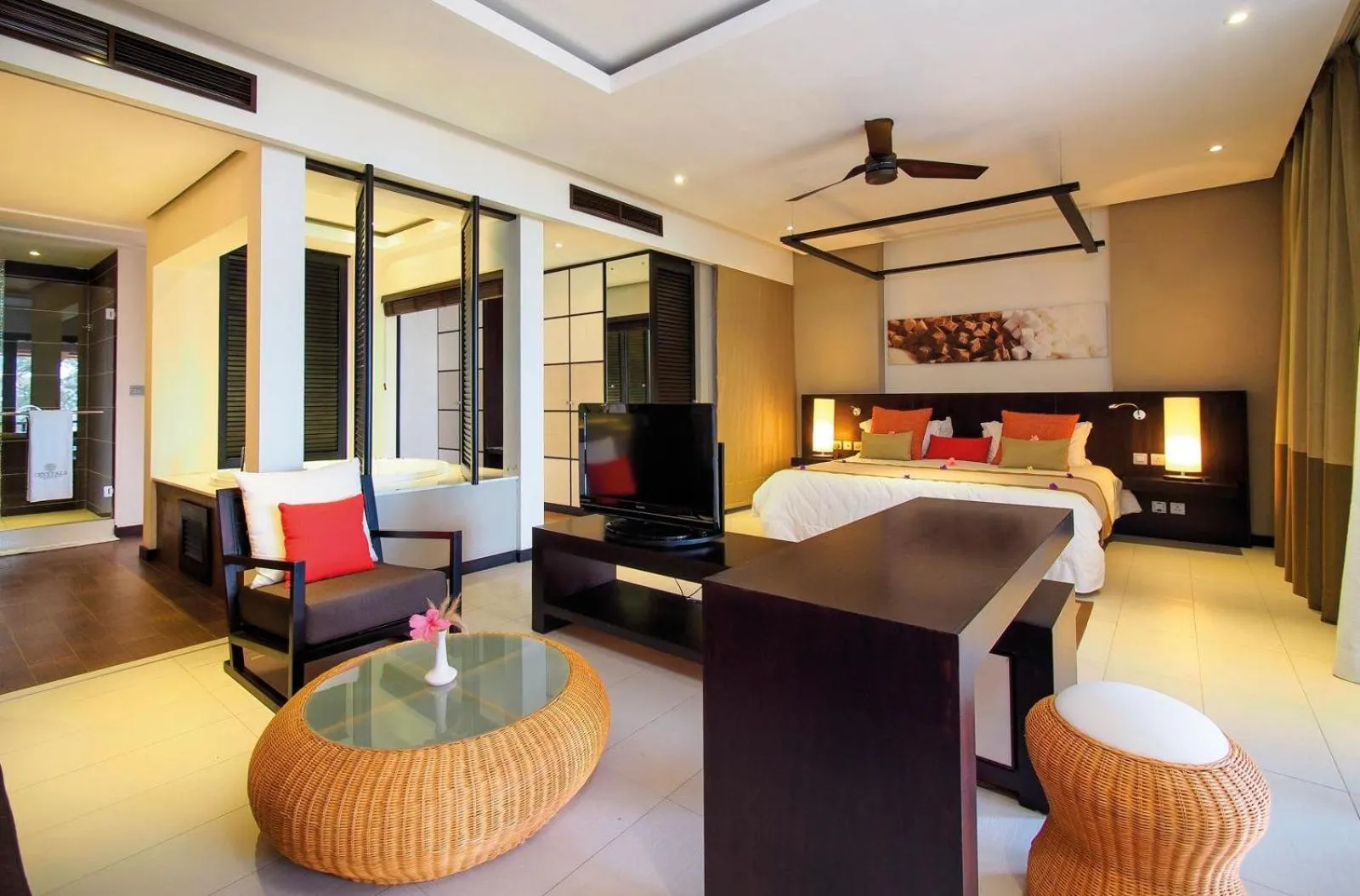 Bedroom, Bed in Crystals Beach Resort Belle Mare, a member of Radisson Individuals