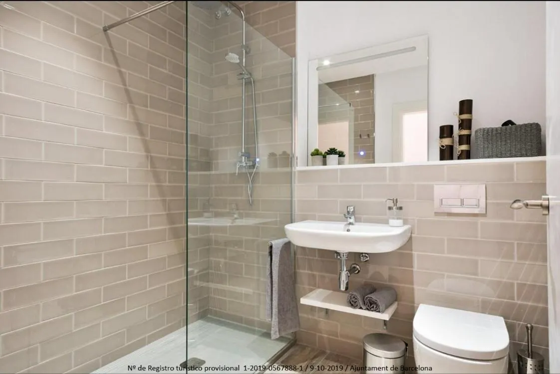 Shower in Catalonia Square Terrace & 5 bathrooms 5BD-5BTH