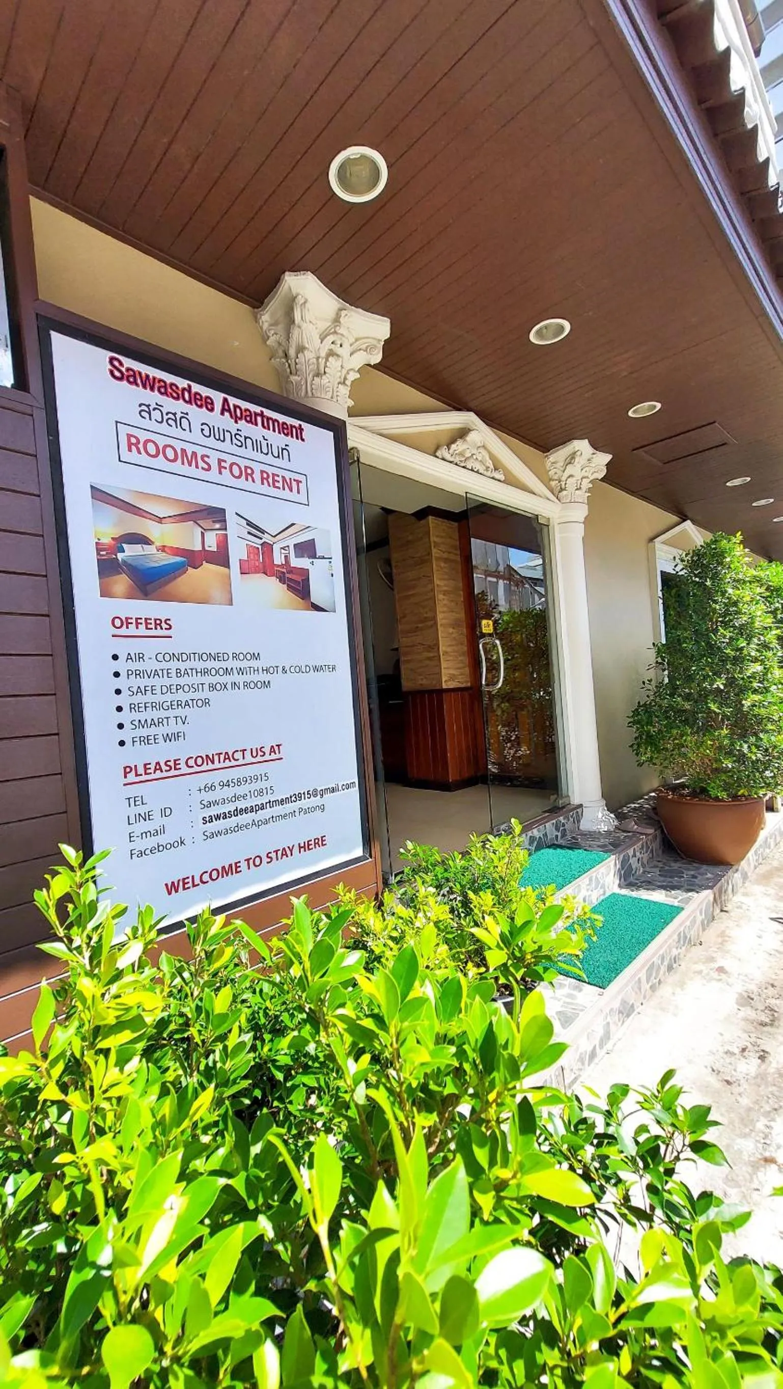 Facade/entrance in Sawasdee Apartment Patong