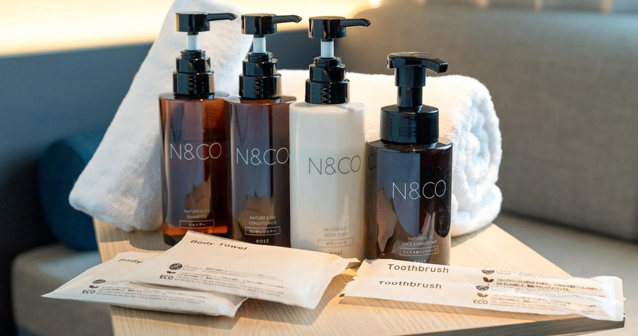 towels in Grids Premium Hotel Kumamoto