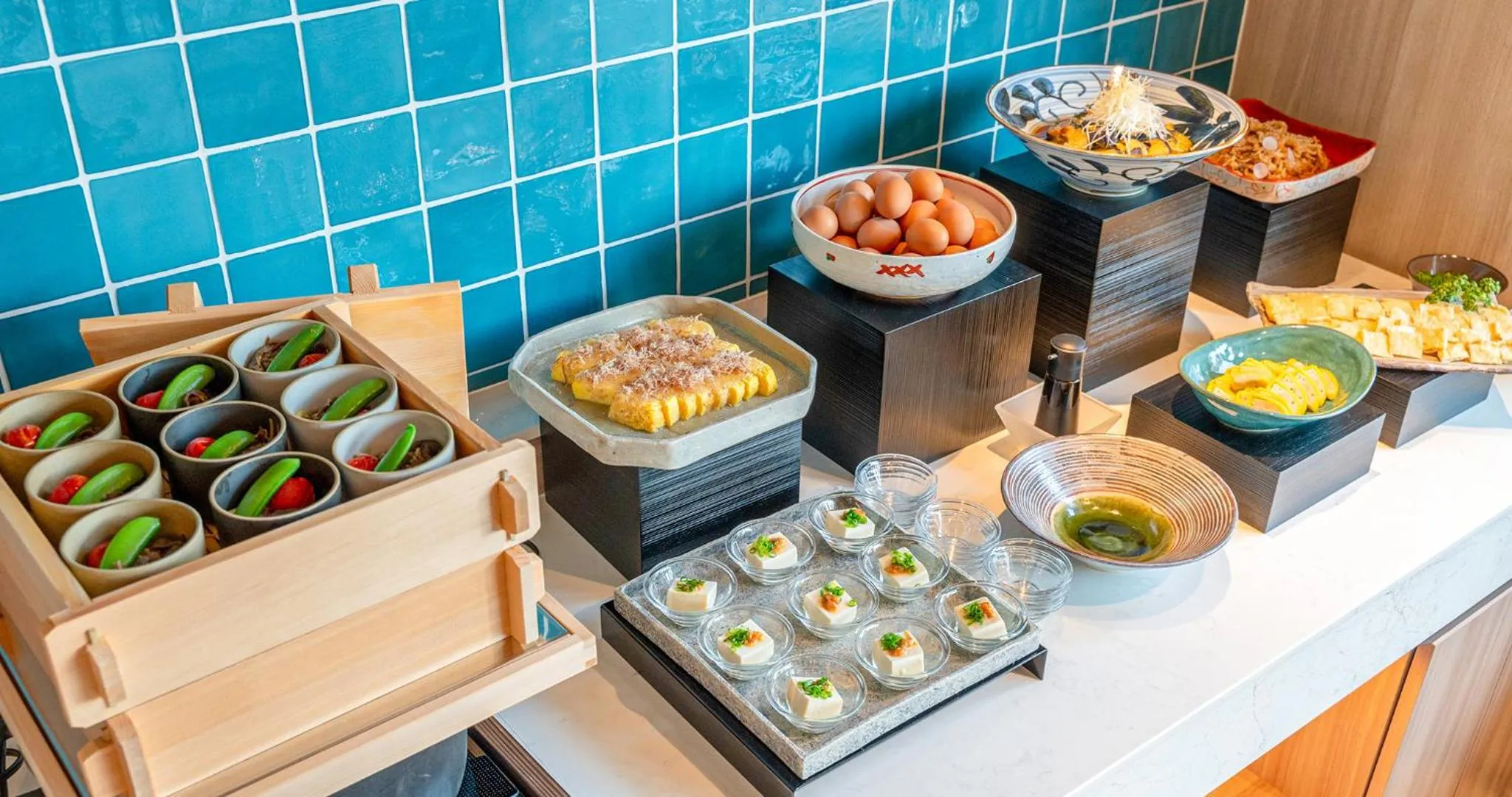 Buffet breakfast in Grids Premium Hotel Kumamoto