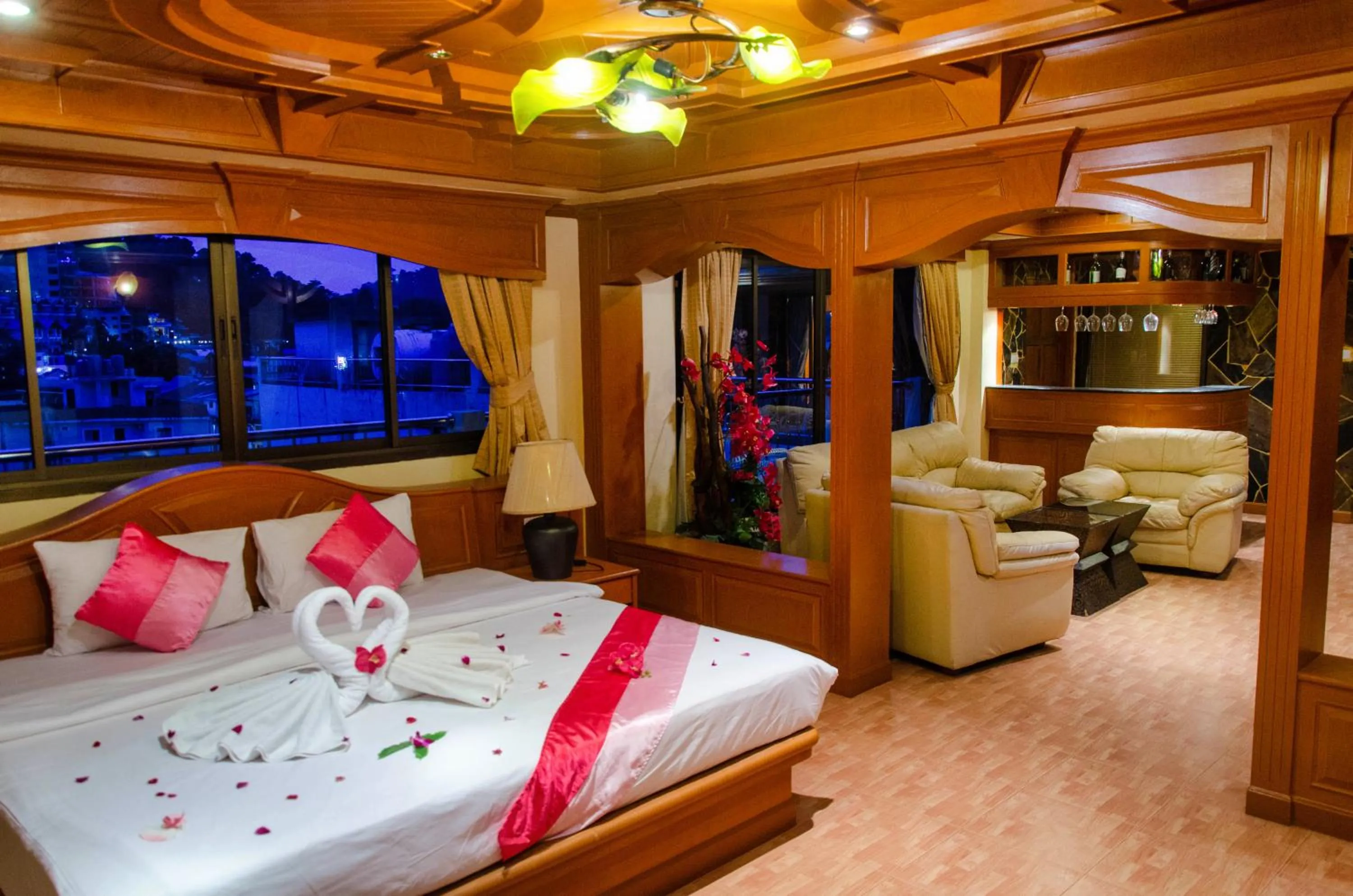 Bed in Diva Patong Hotel