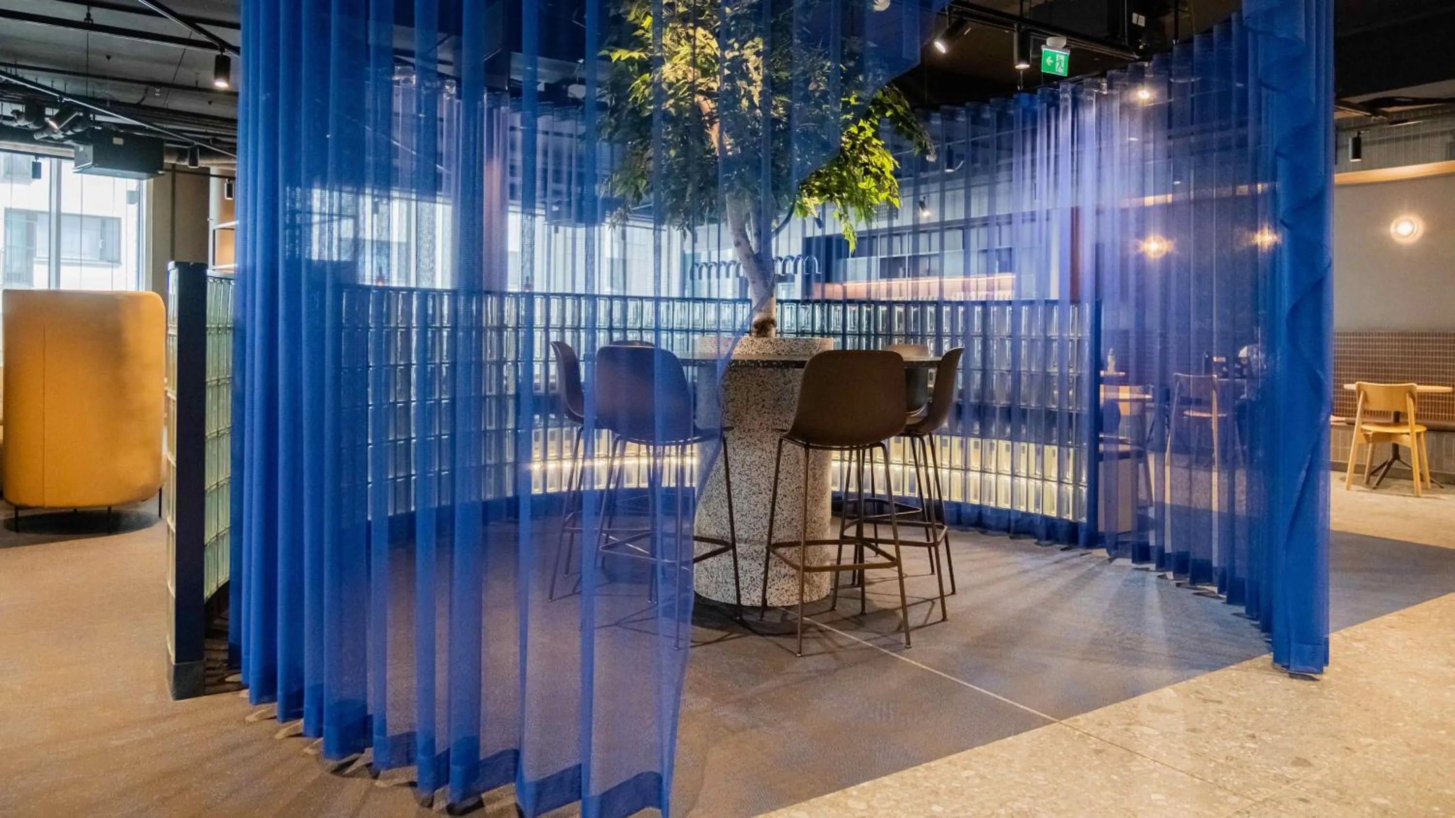 Seating area in Citybox Helsinki