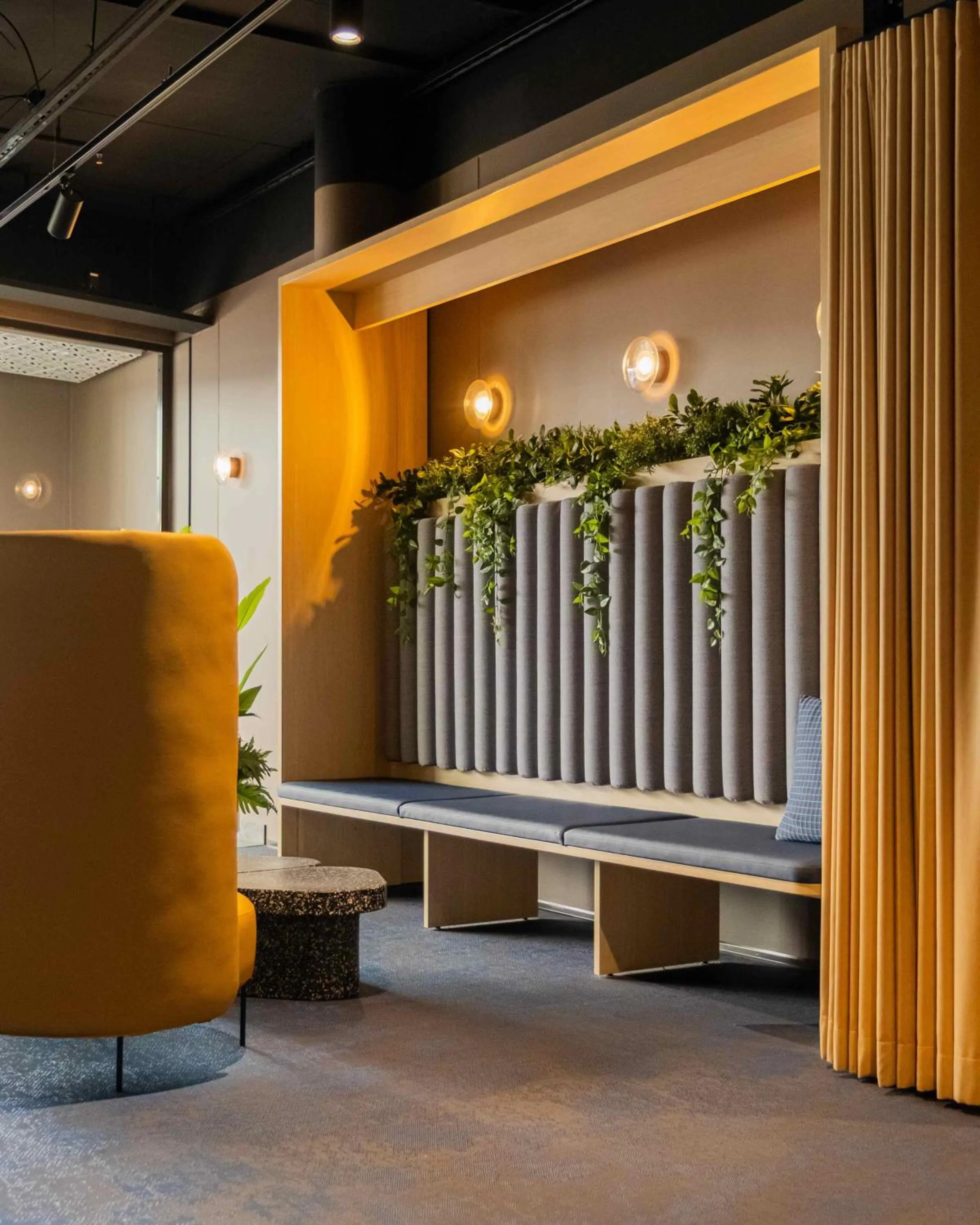 Seating area in Citybox Helsinki