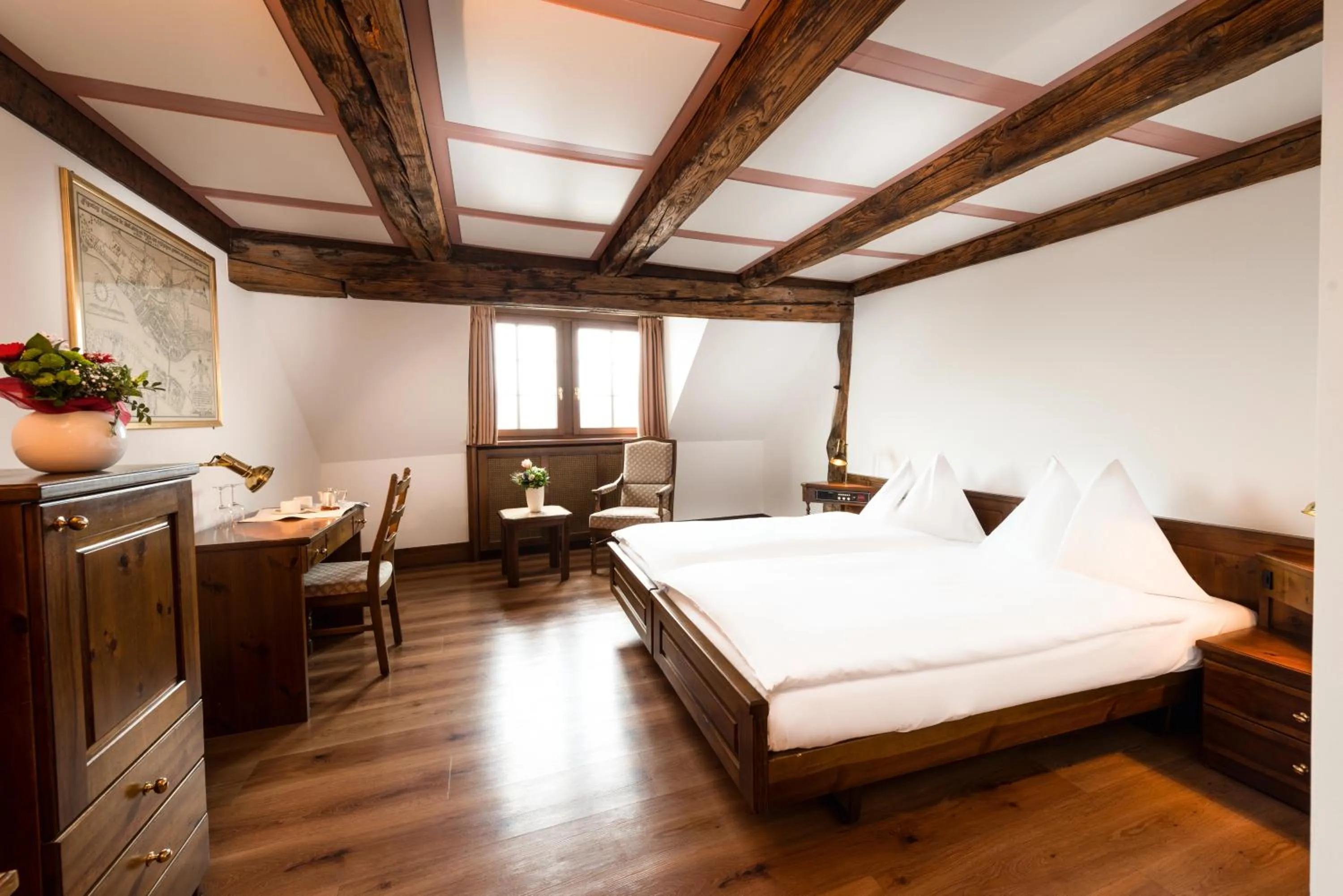 Photo of the whole room, Bed in Hotel Rheinfels