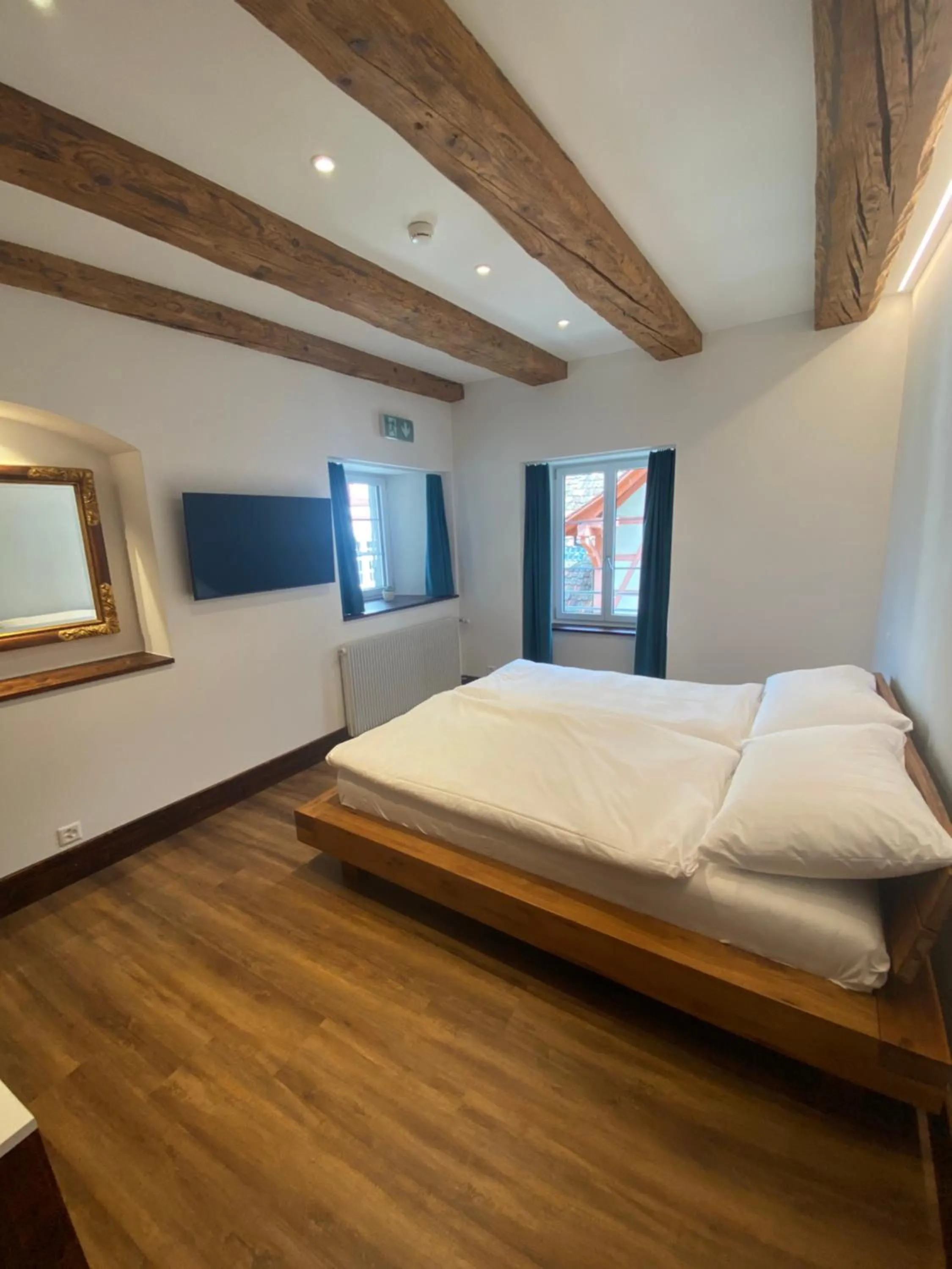 Bed in Hotel Rheinfels