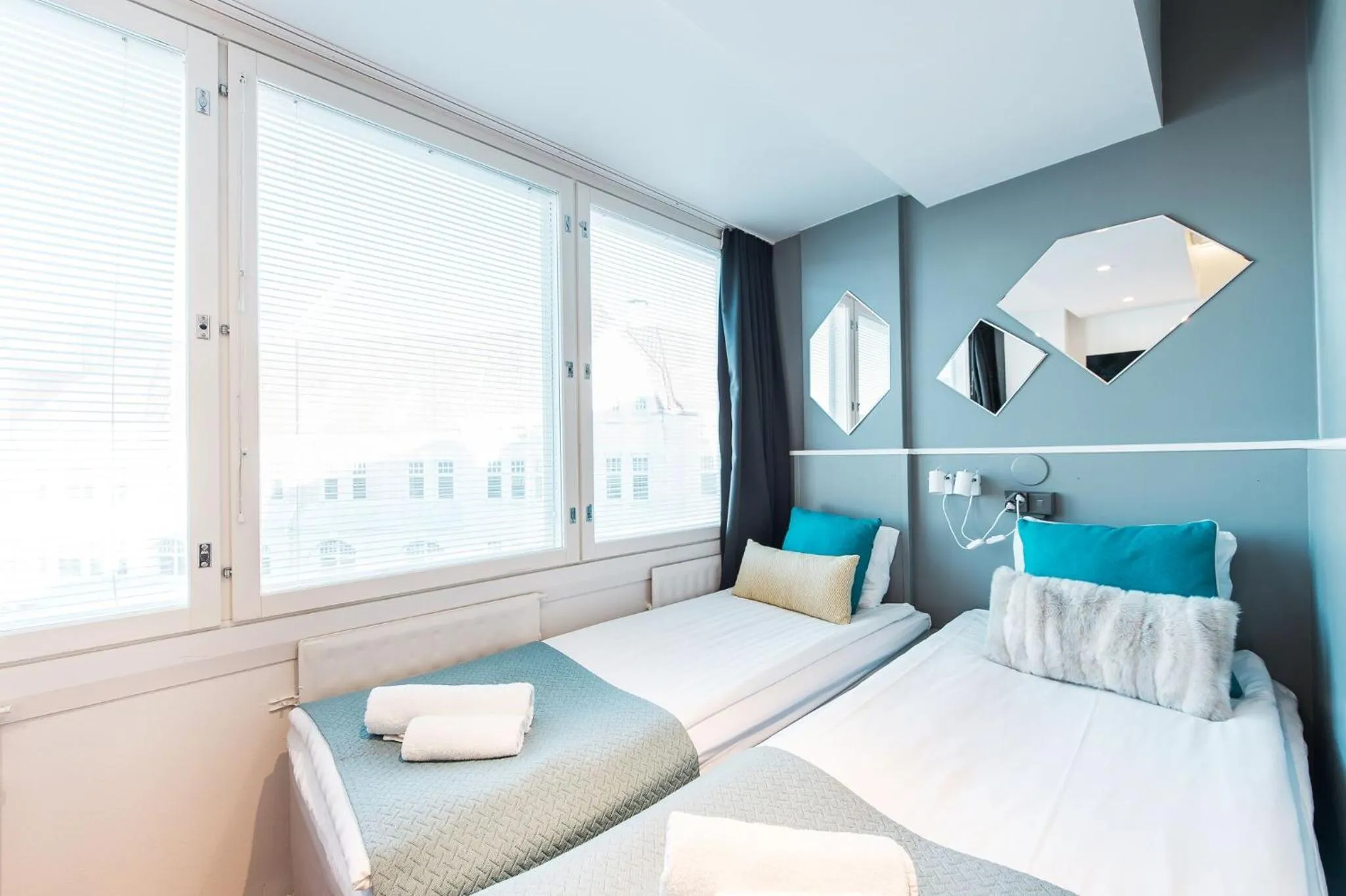 Bedroom, Bed in Forenom Aparthotel Helsinki Kamppi - contactless check-in