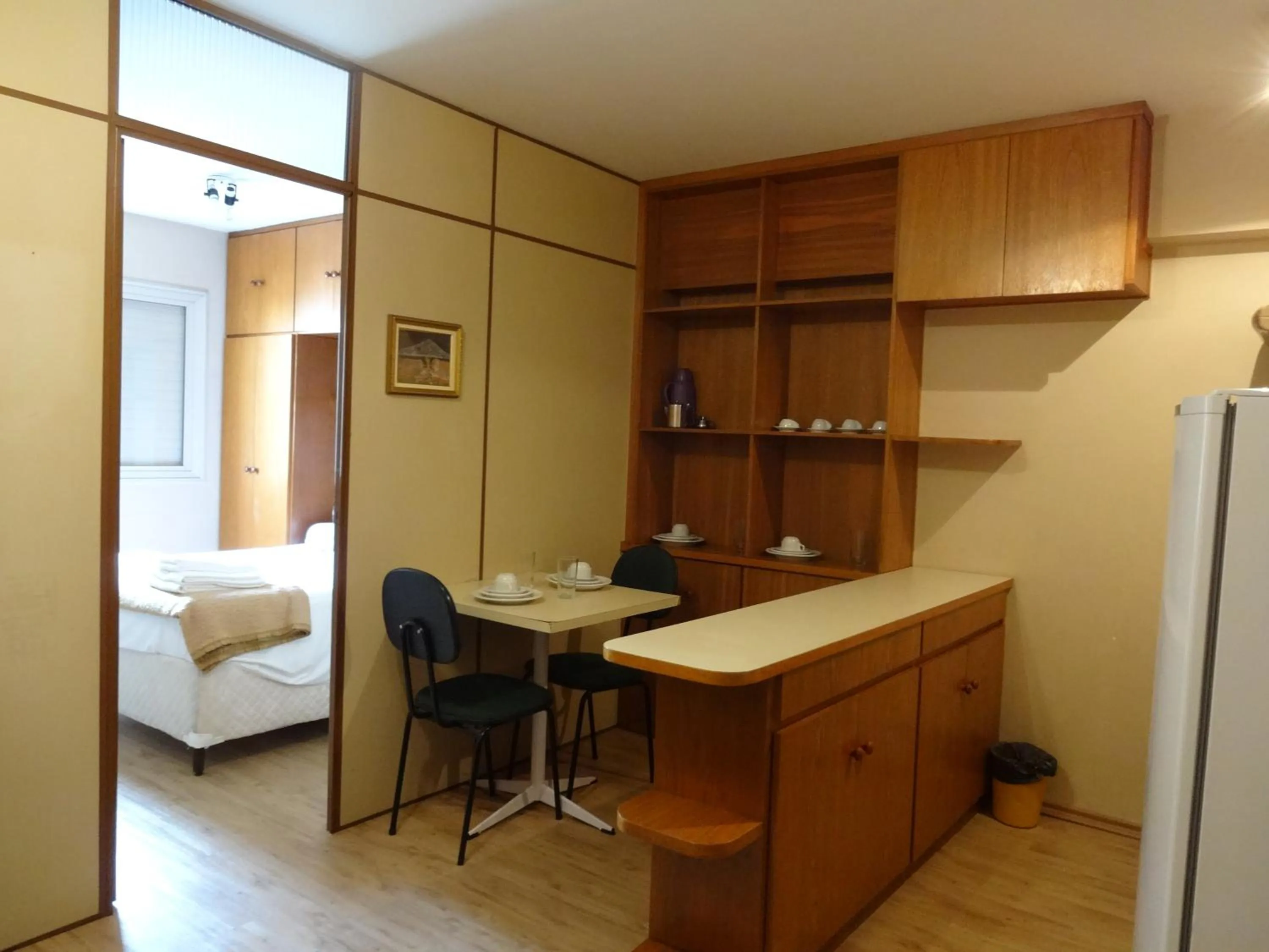 Dining area, Bed in Residencial Genéve