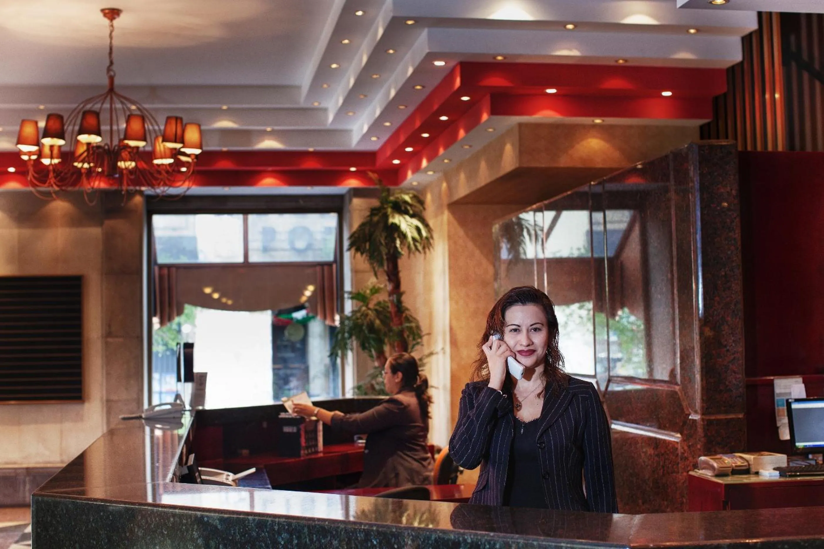 Lobby or reception in Hotel Cervantes