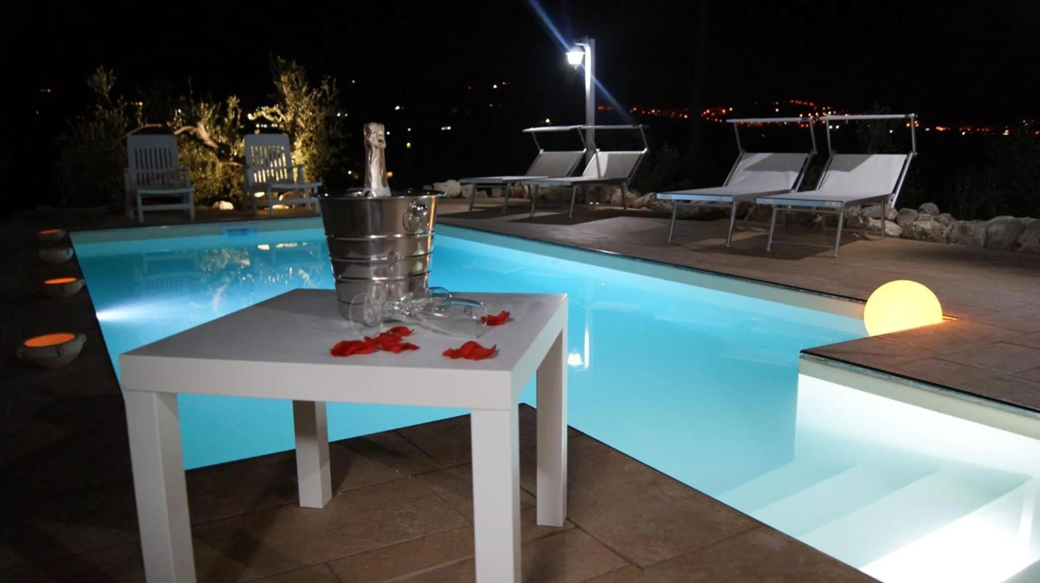 Pool view in B&B Eyexei Domus