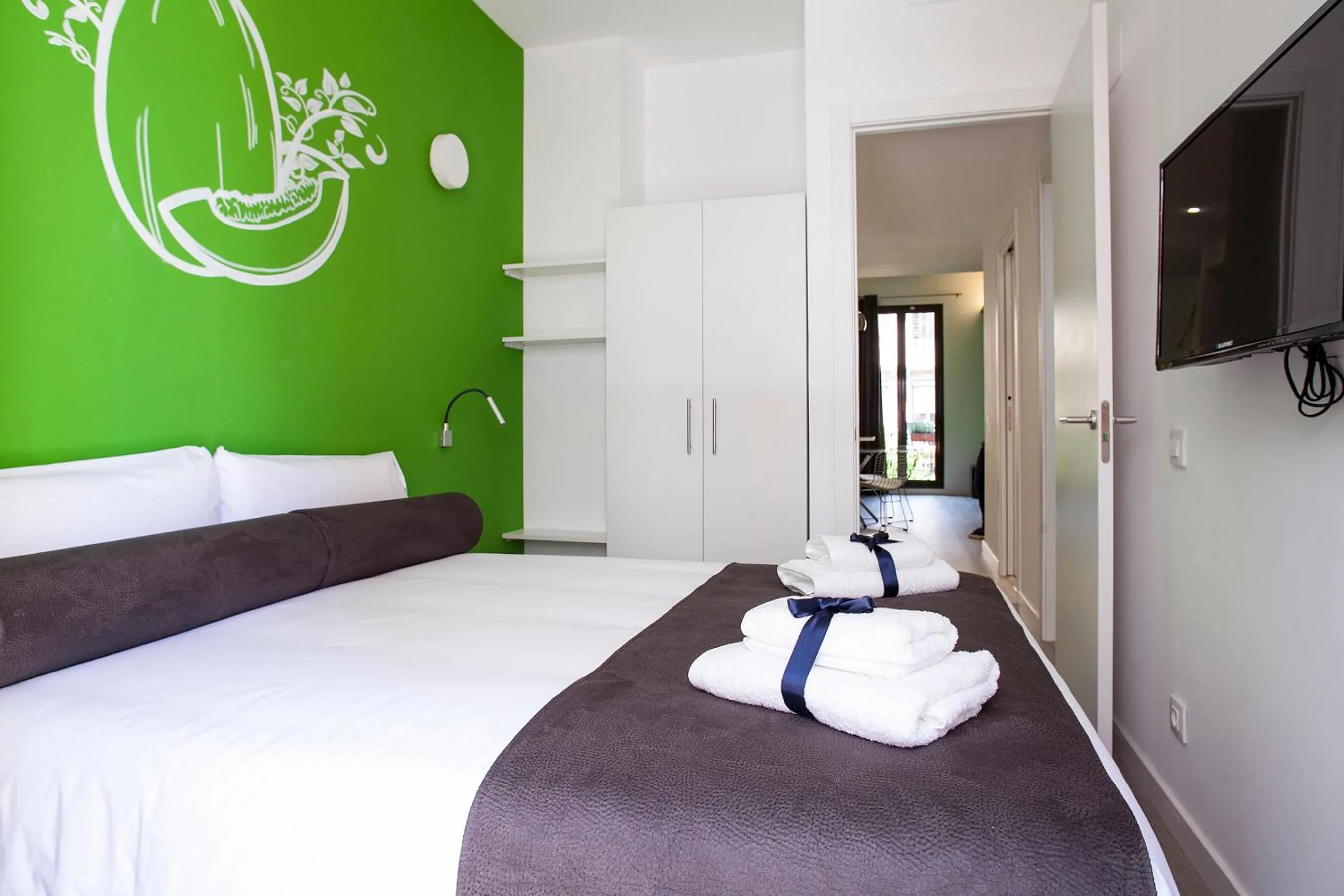 Bedroom, Bed in Habitat Apartments ADN