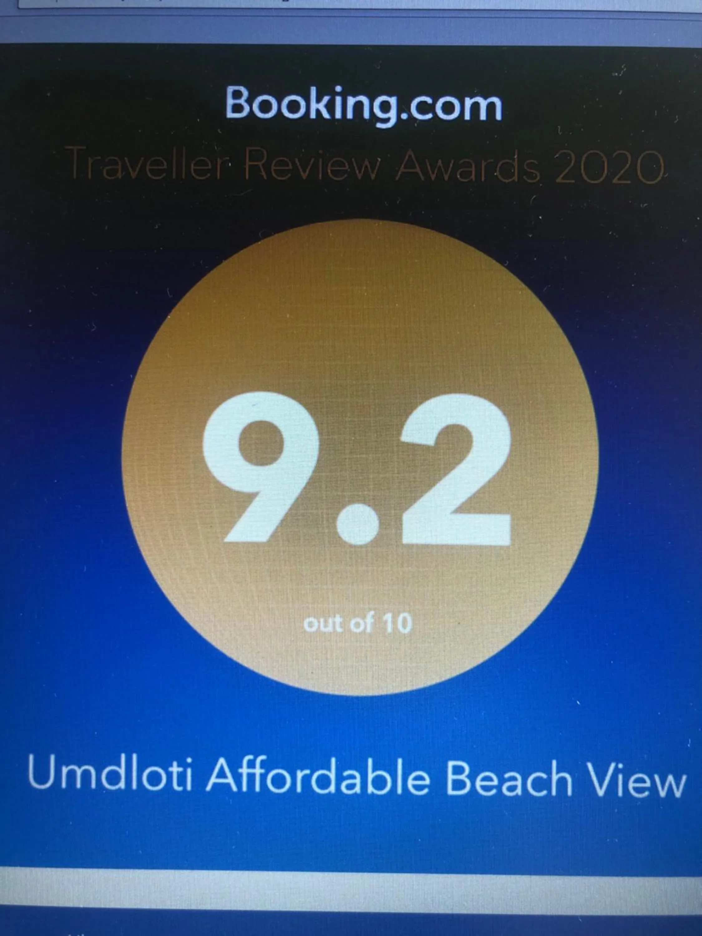 Logo/Certificate/Sign in Sands Beach Breaks Umdloti Beach View