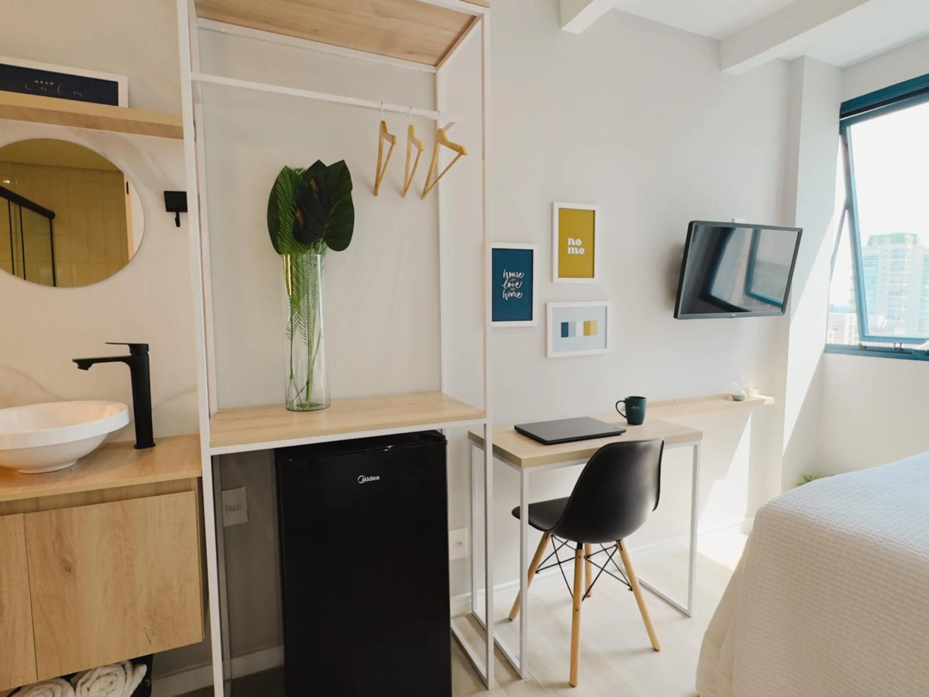 TV and multimedia, Bed in Apê Pátio Paulista