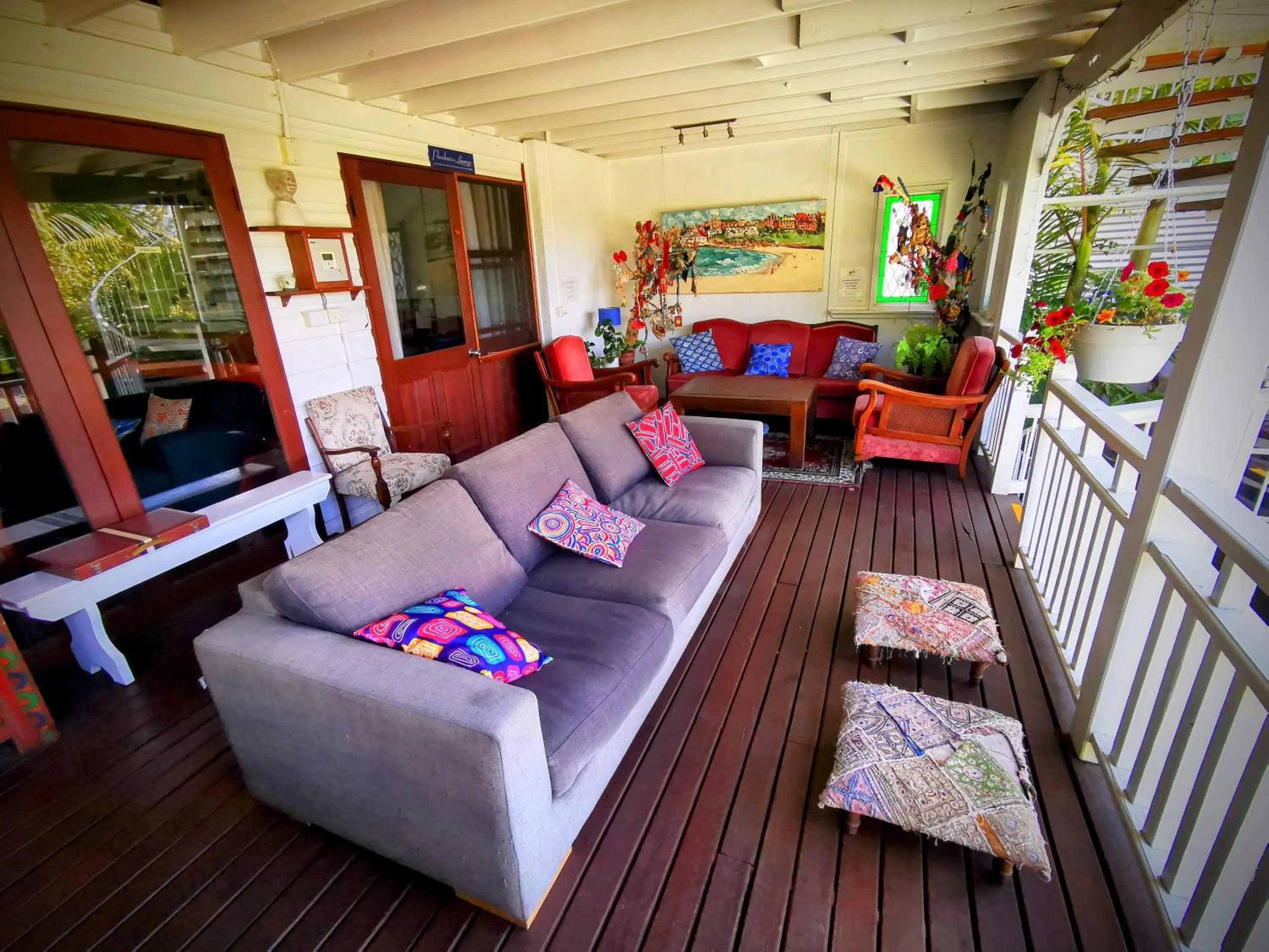 Seating area in Bellingen Belfry Guesthouse