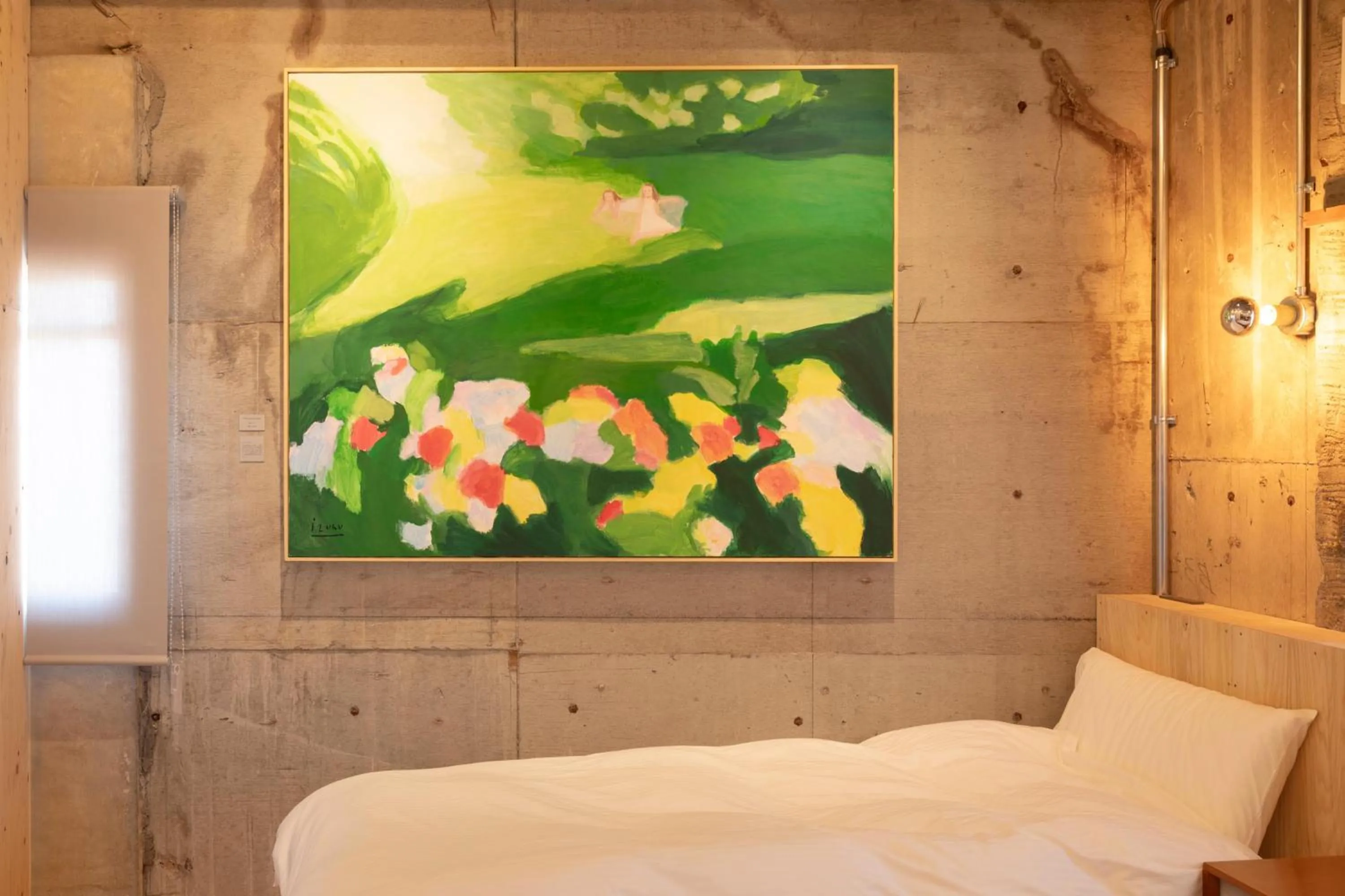 Bed in HAJIMARI Beppu