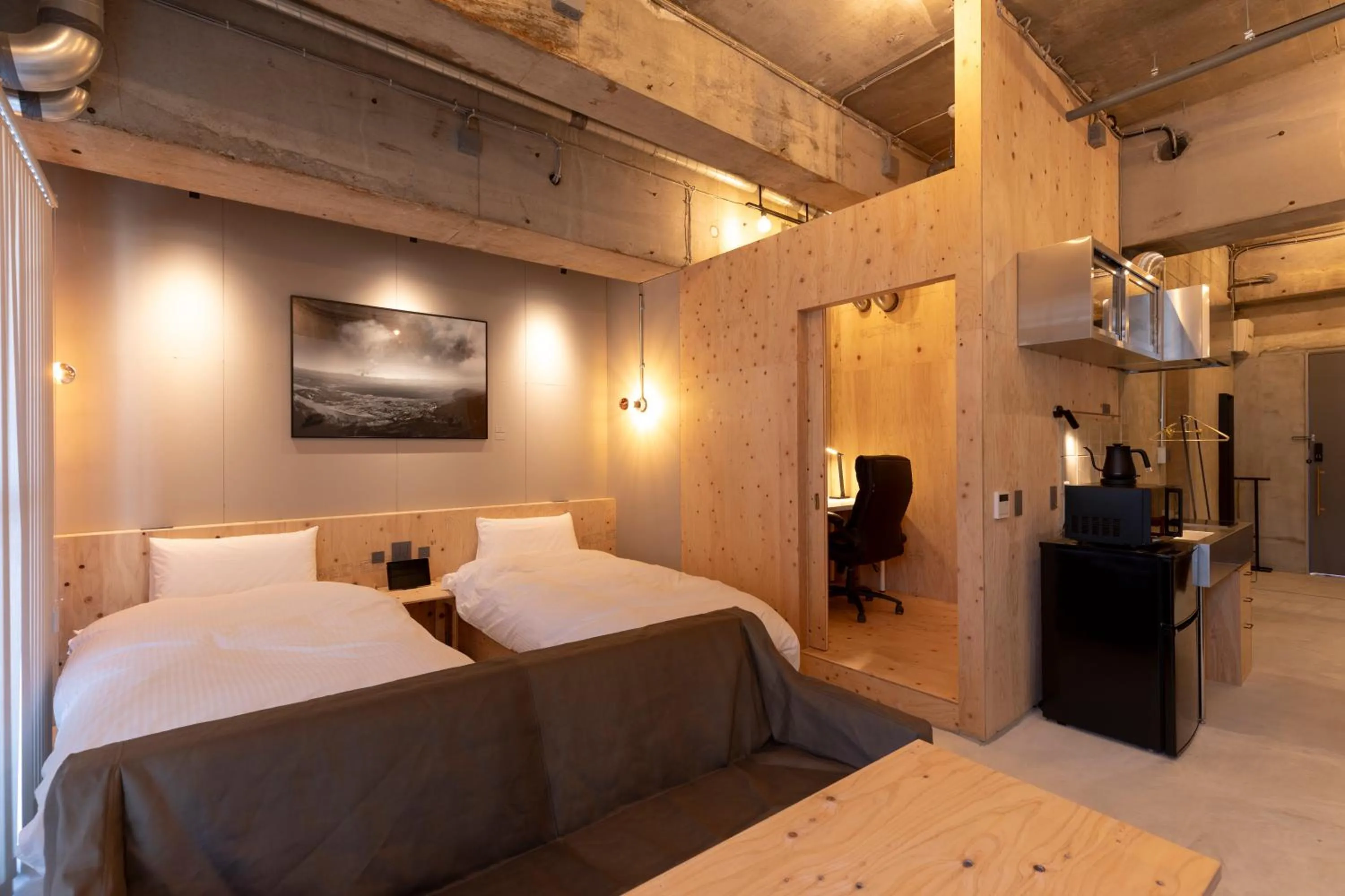 Bed in HAJIMARI Beppu