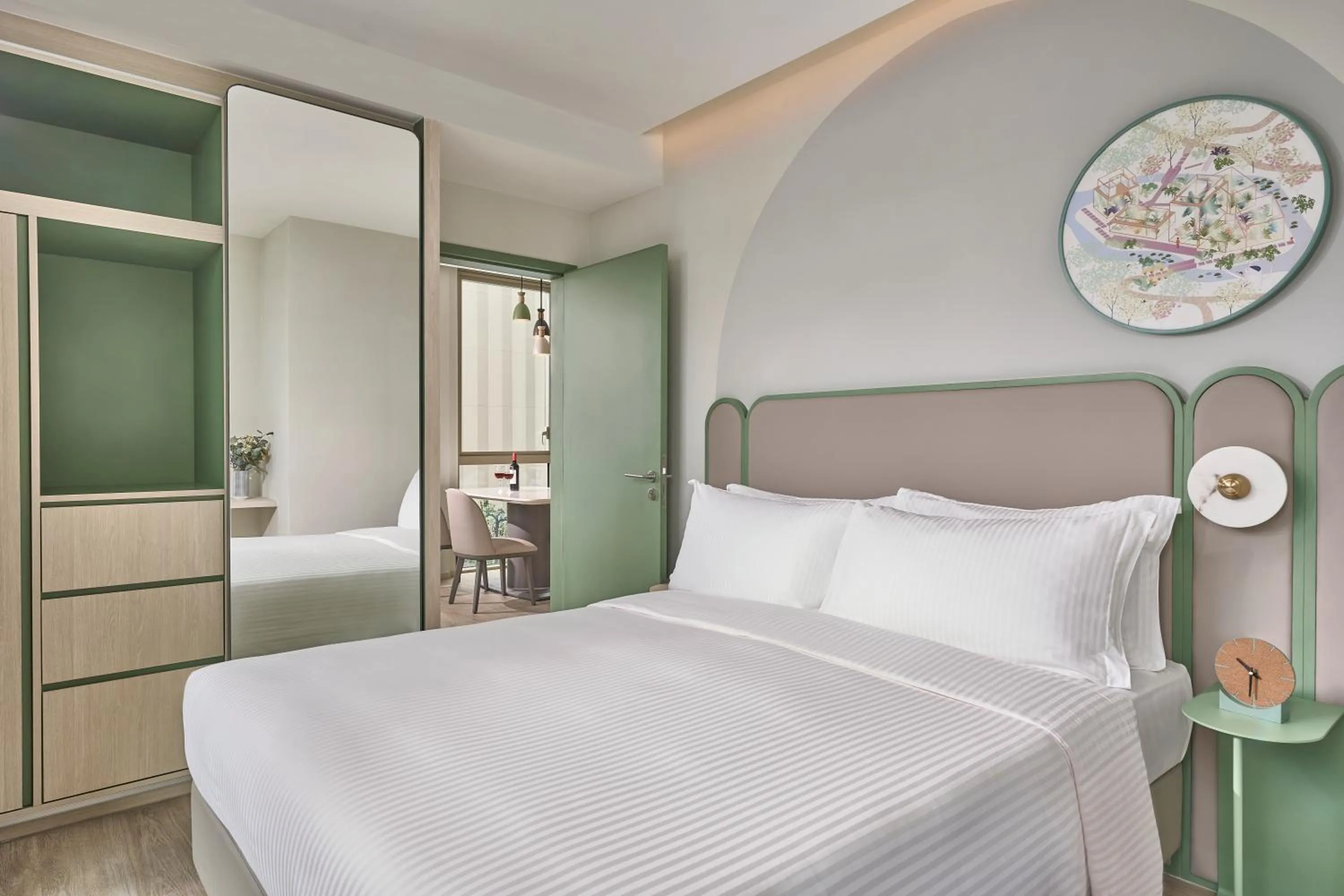 Bedroom, Bed in Citadines Science Park Singapore