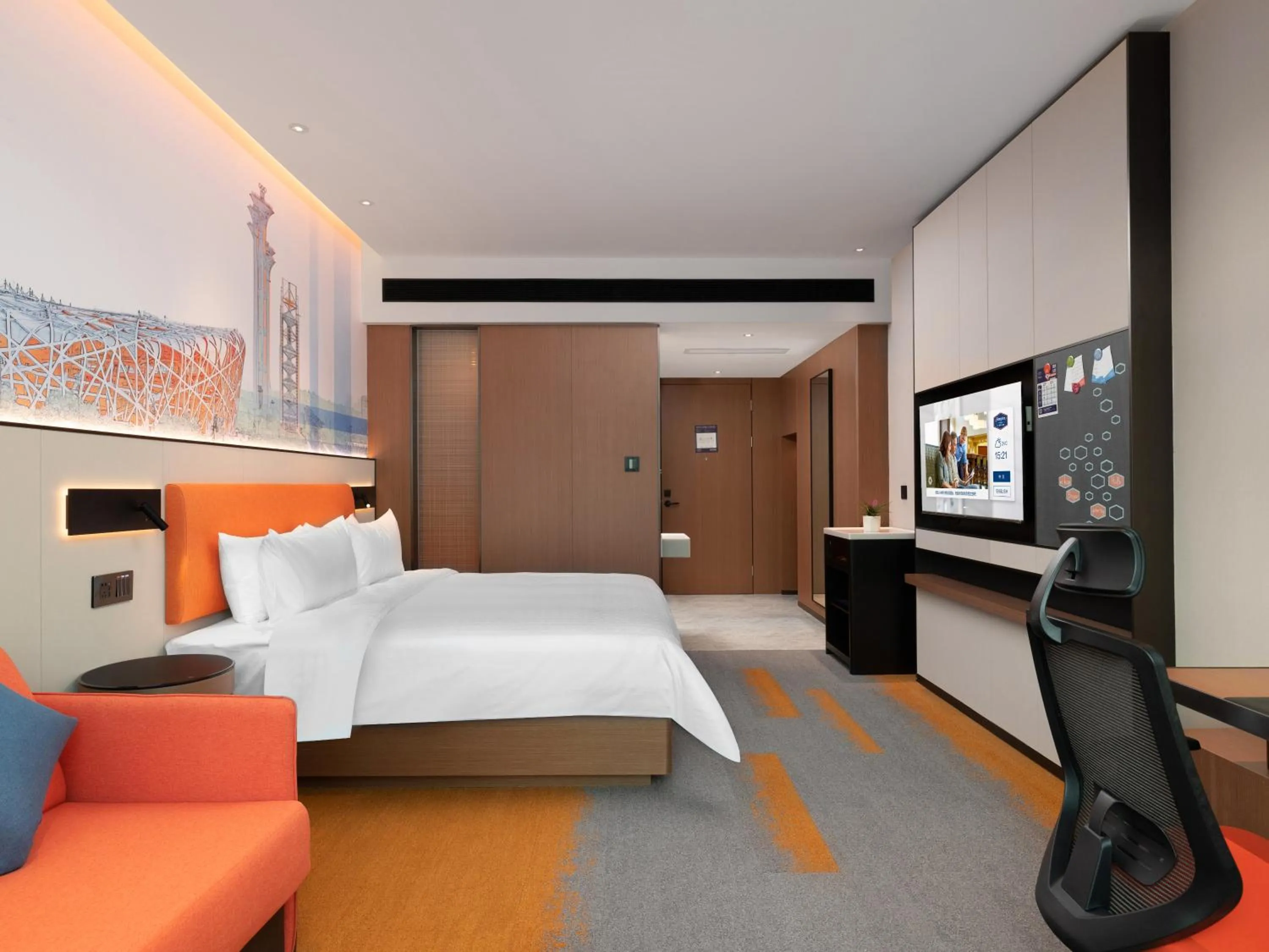 Bed in Hampton by Hilton Beijing Bird's Nest