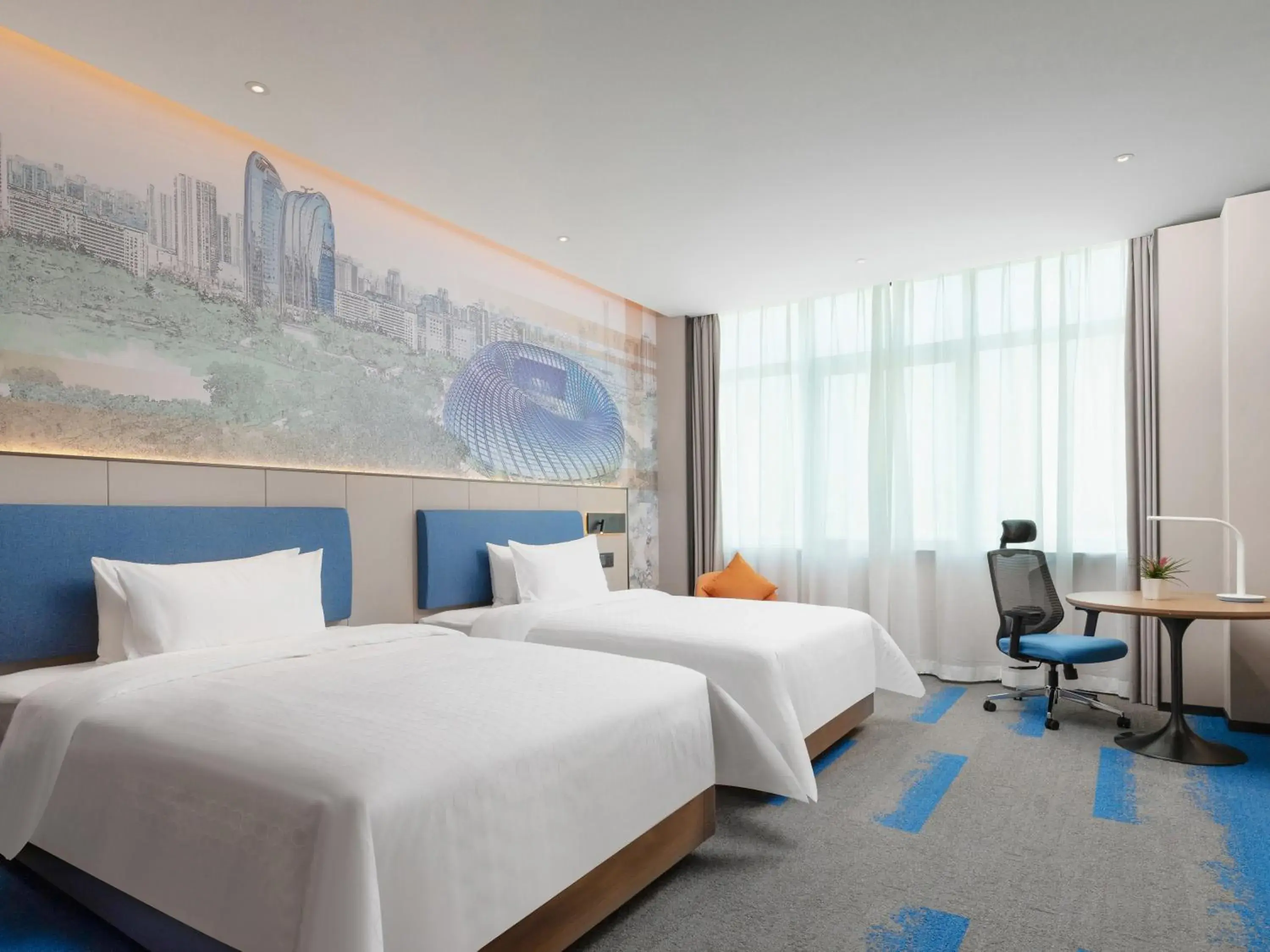 Deluxe Twin Room in Hampton by Hilton Beijing Bird's Nest Deluxe Twin Room in Hampton by Hilton Beijing Bird's Nest