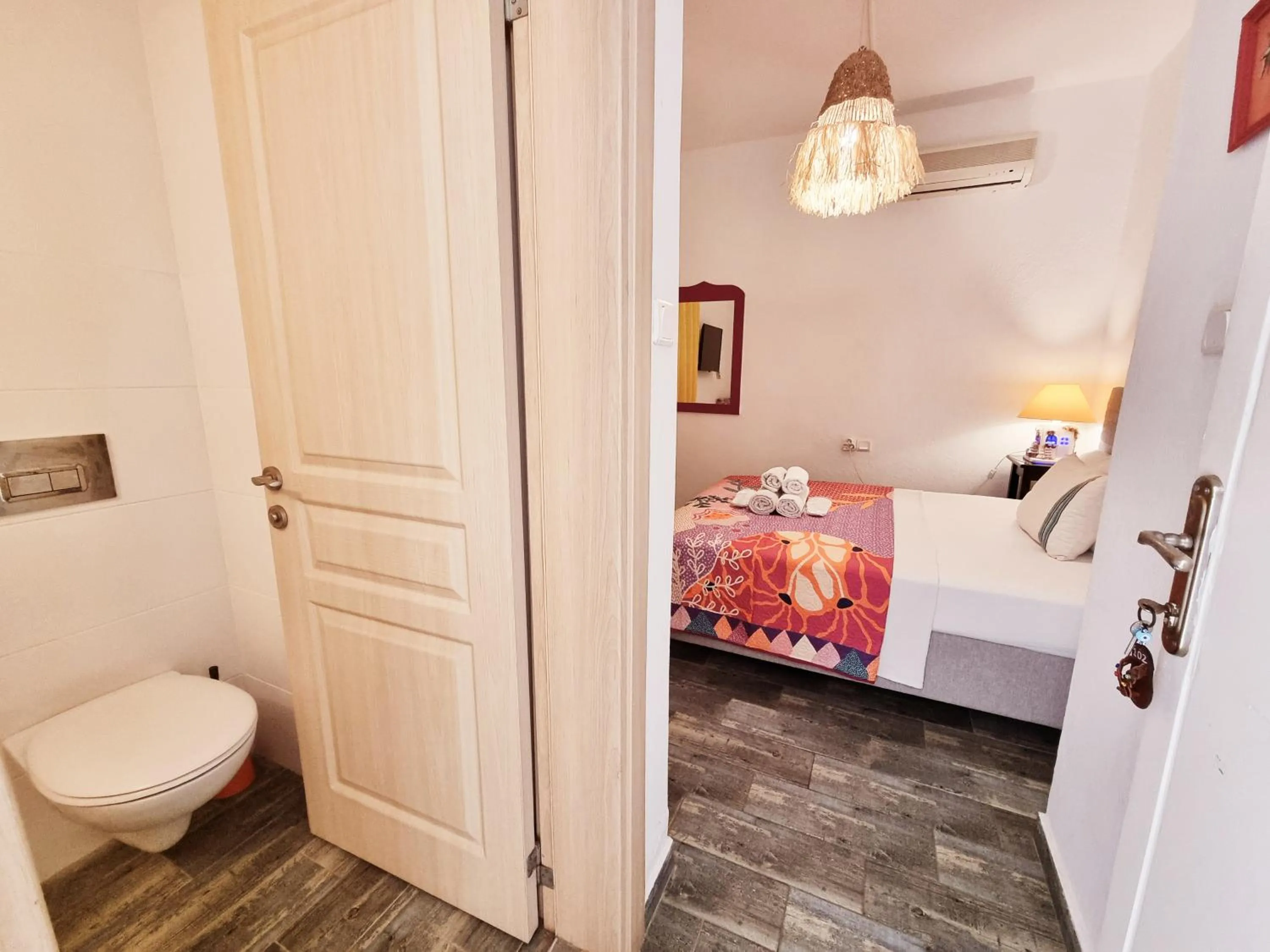 Bed in Kumbahçe Fethiye Hanım Pansiyon BODRUM