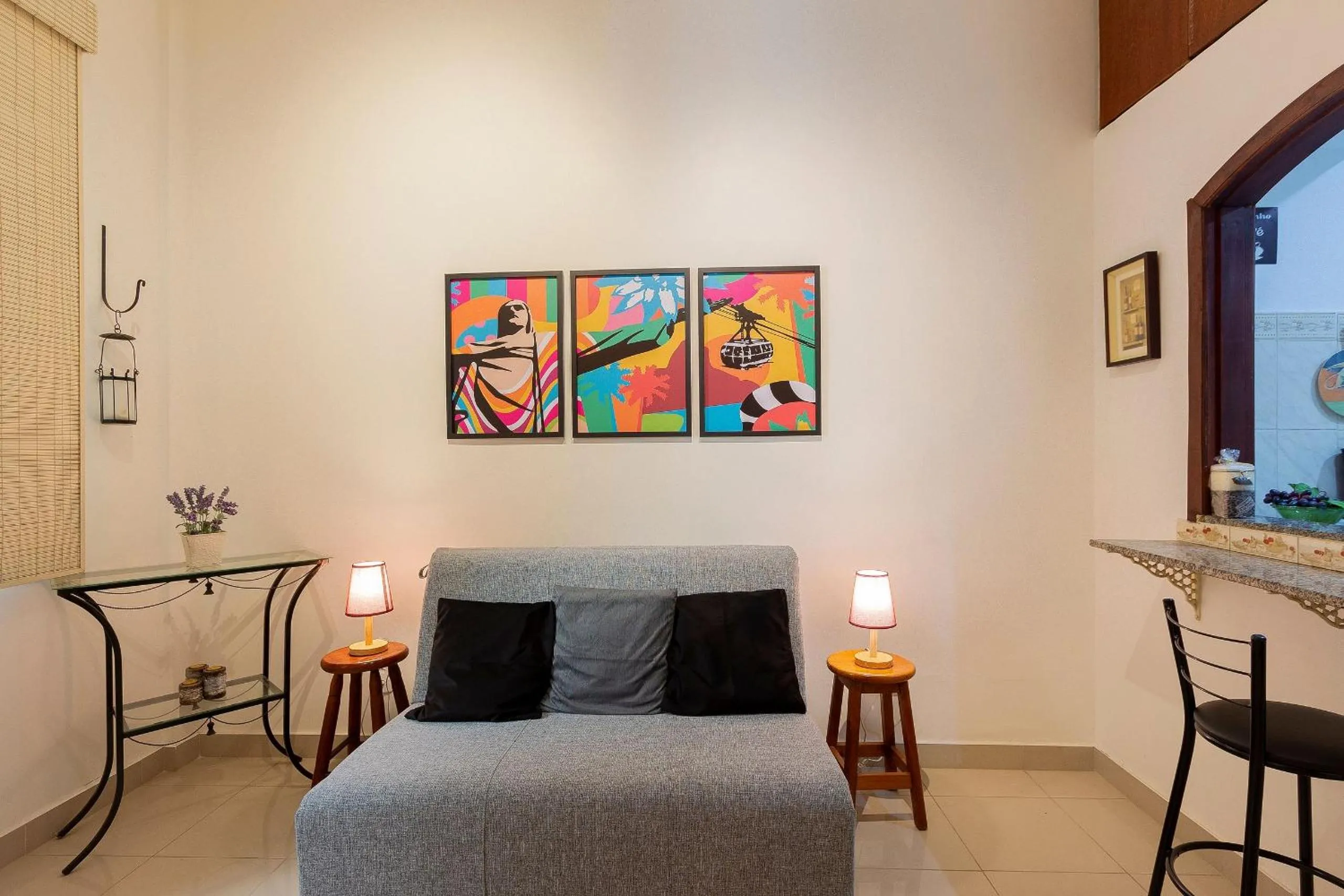 Living room in Copacabana Refúgio na Beira da Praia