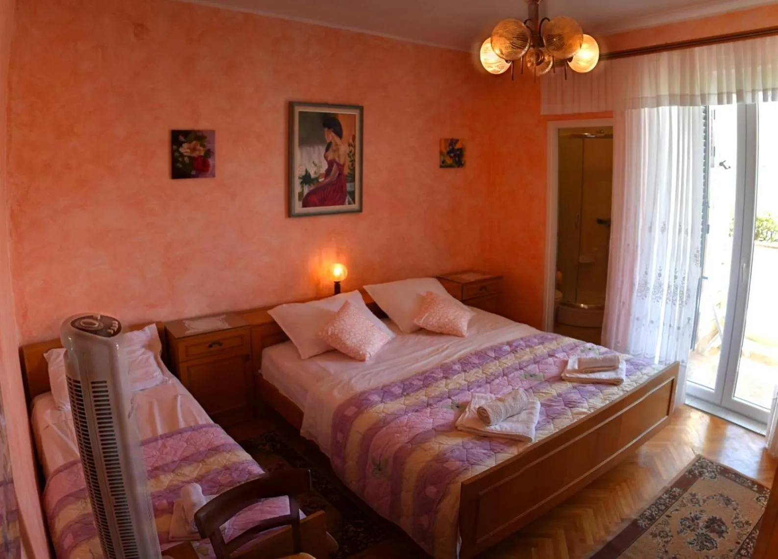 Bed in Rooms Villa Andreja