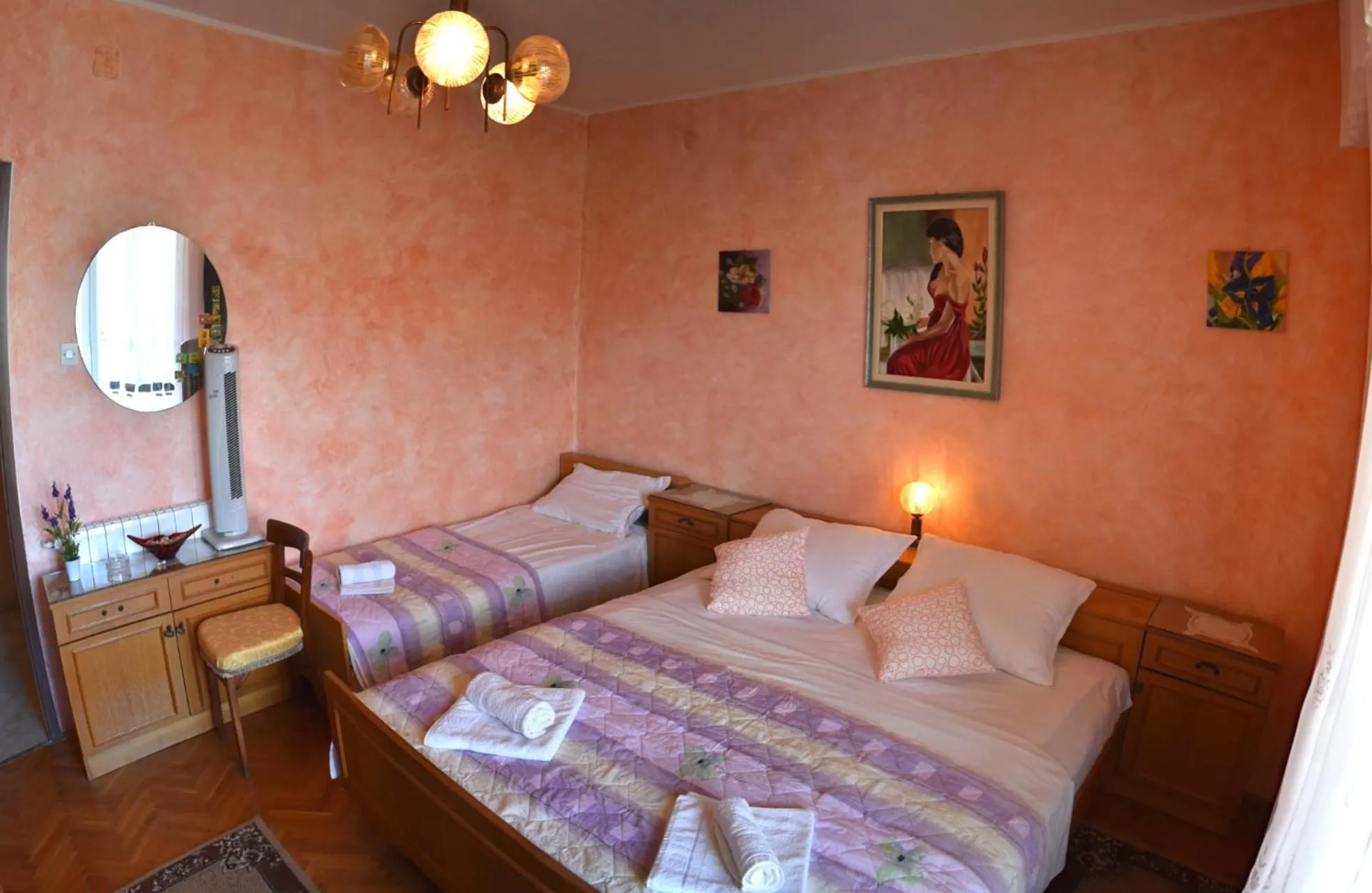 Bed in Rooms Villa Andreja