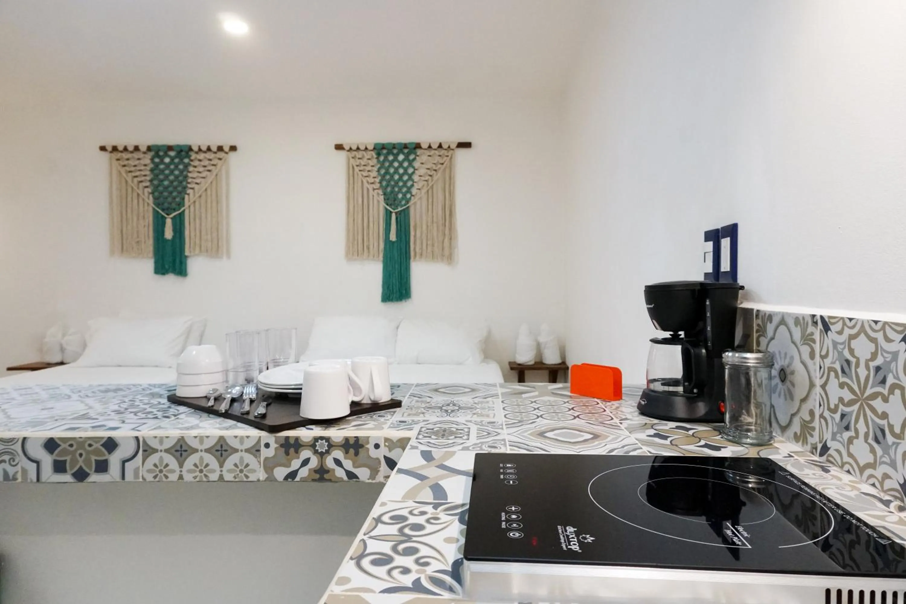 Kitchen or kitchenette in Linda Vecindad Playa del Carmen