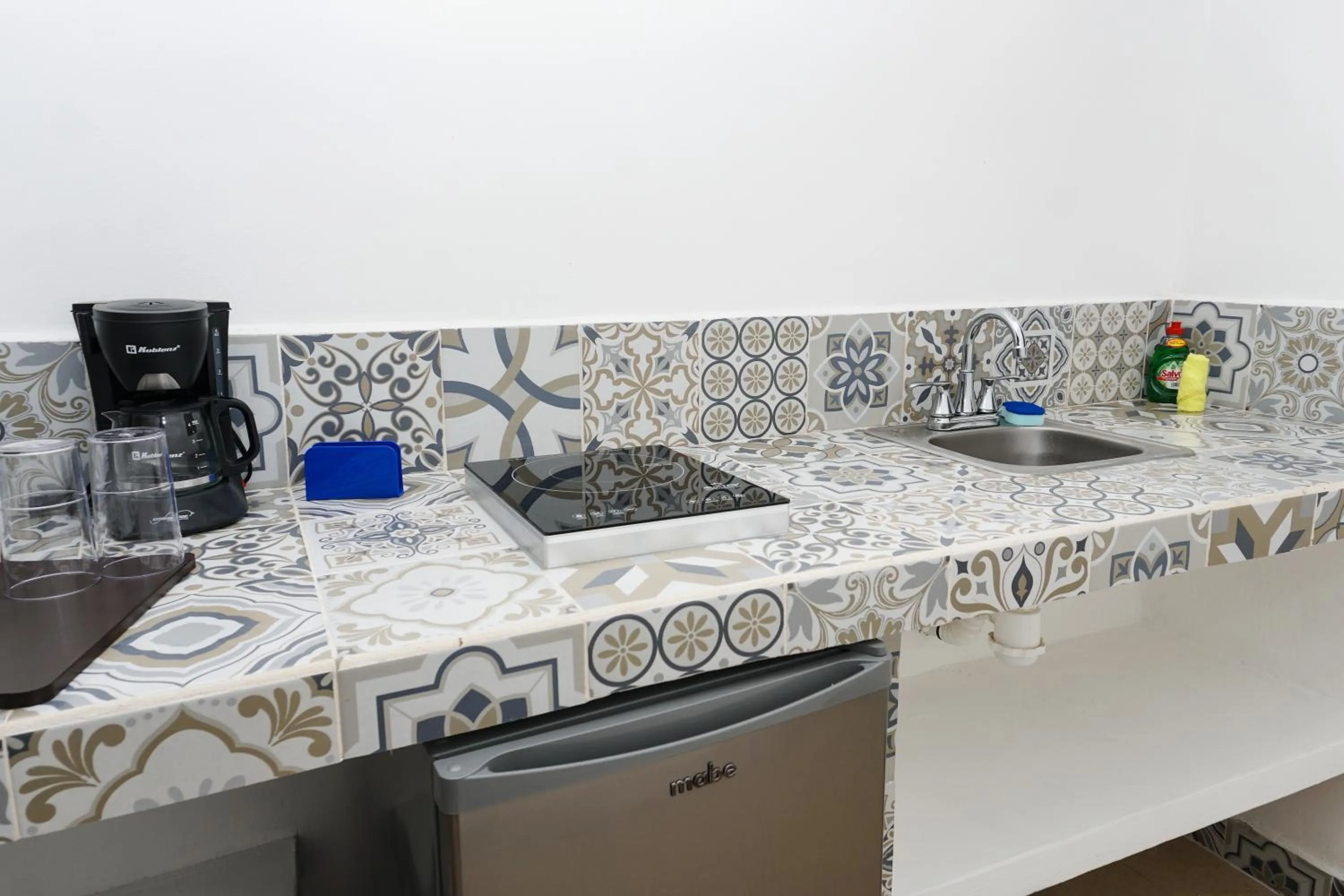 Kitchen or kitchenette in Linda Vecindad Playa del Carmen