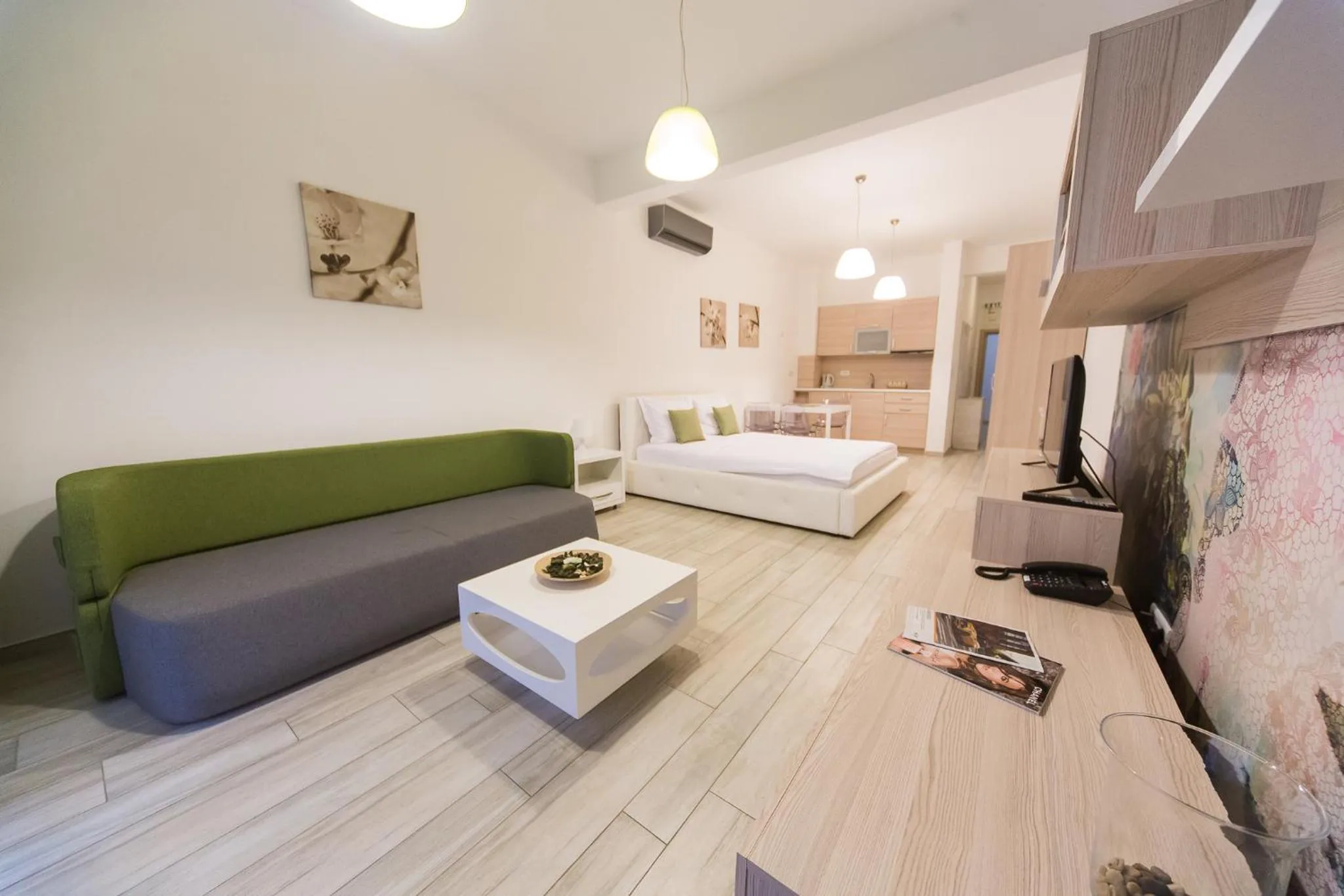 Seating area, Bed in Apart Hotel Sea Fort